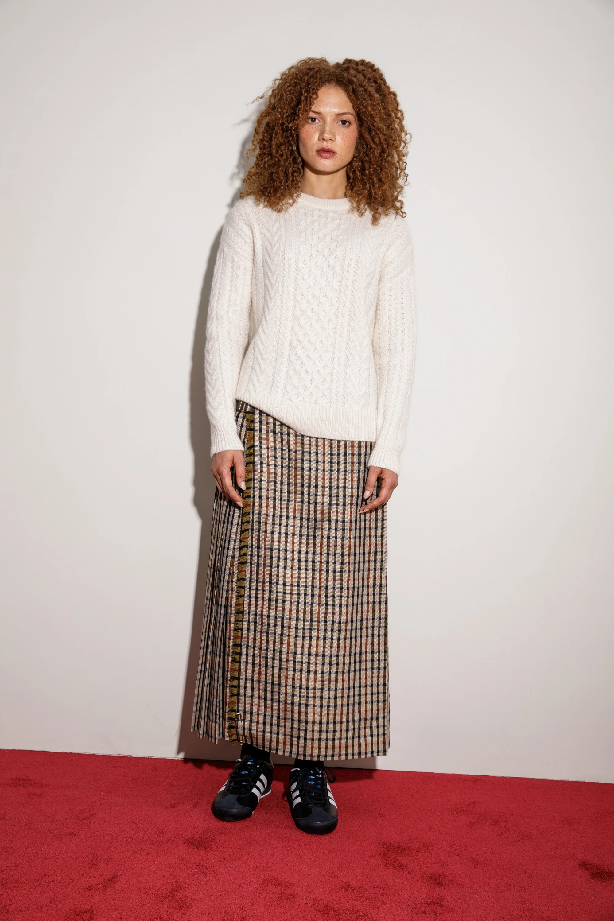 Aran Cashmere Jumper - Cream - Image 3
