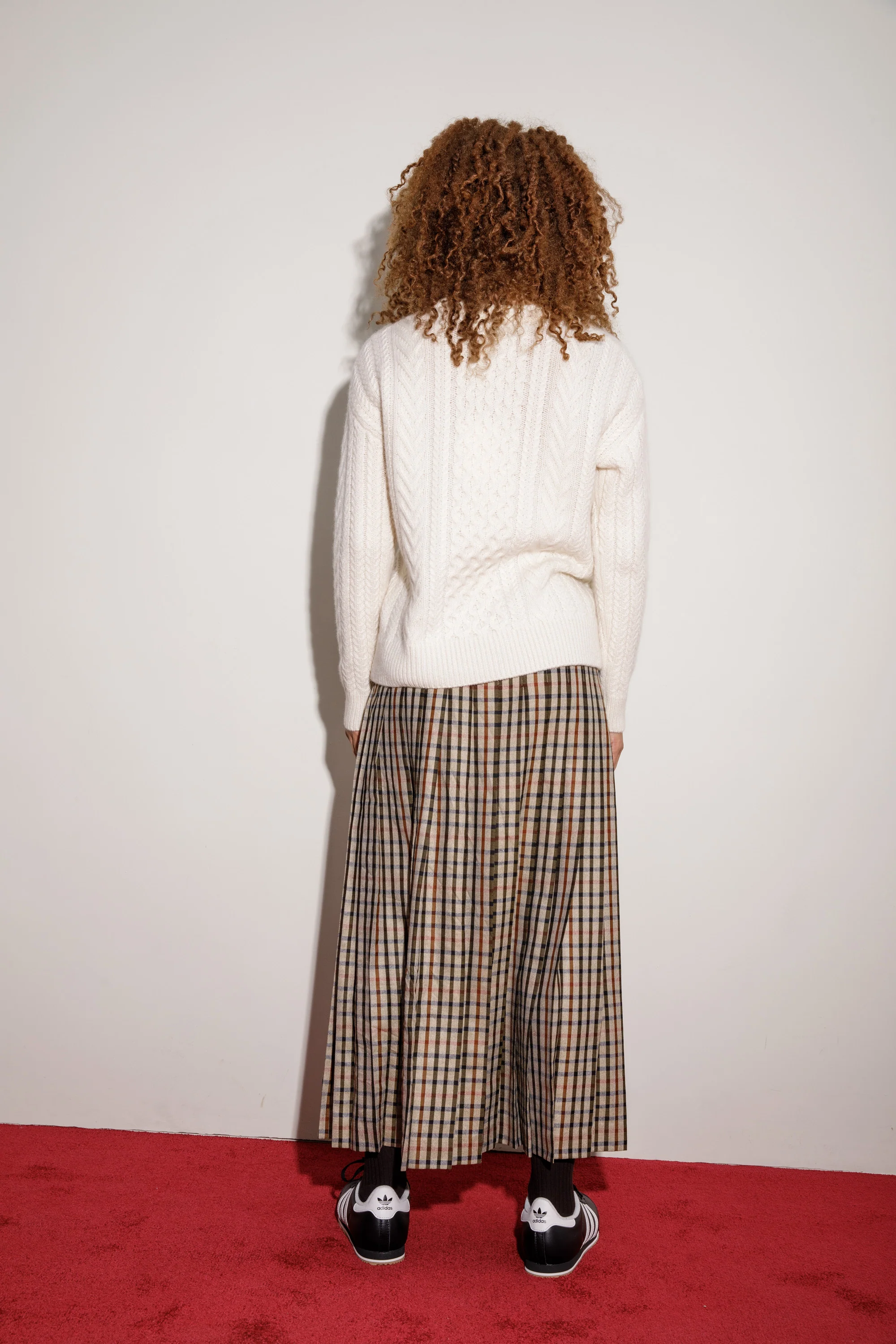 Aran Cashmere Jumper - Cream - Image 4