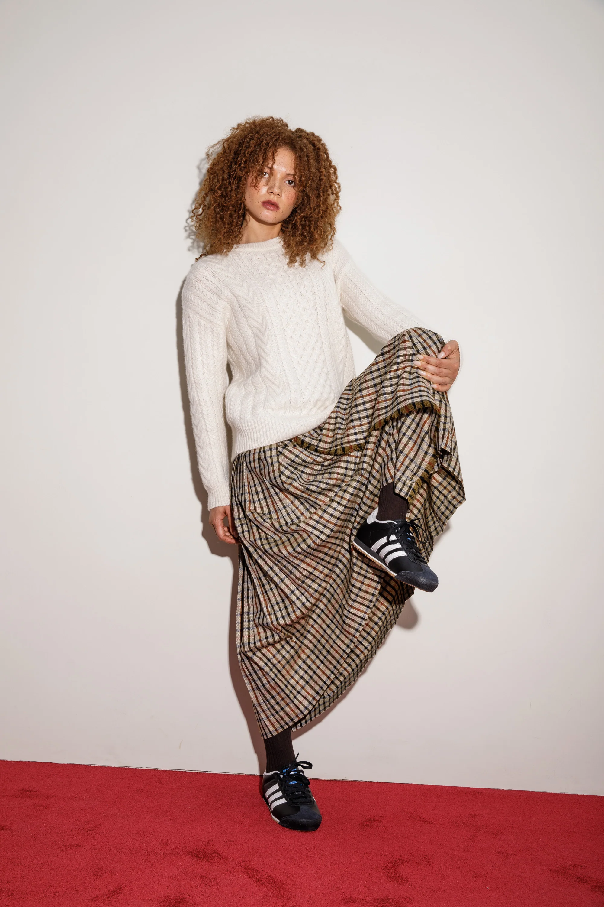 Aran Cashmere Jumper - Cream - Image 5