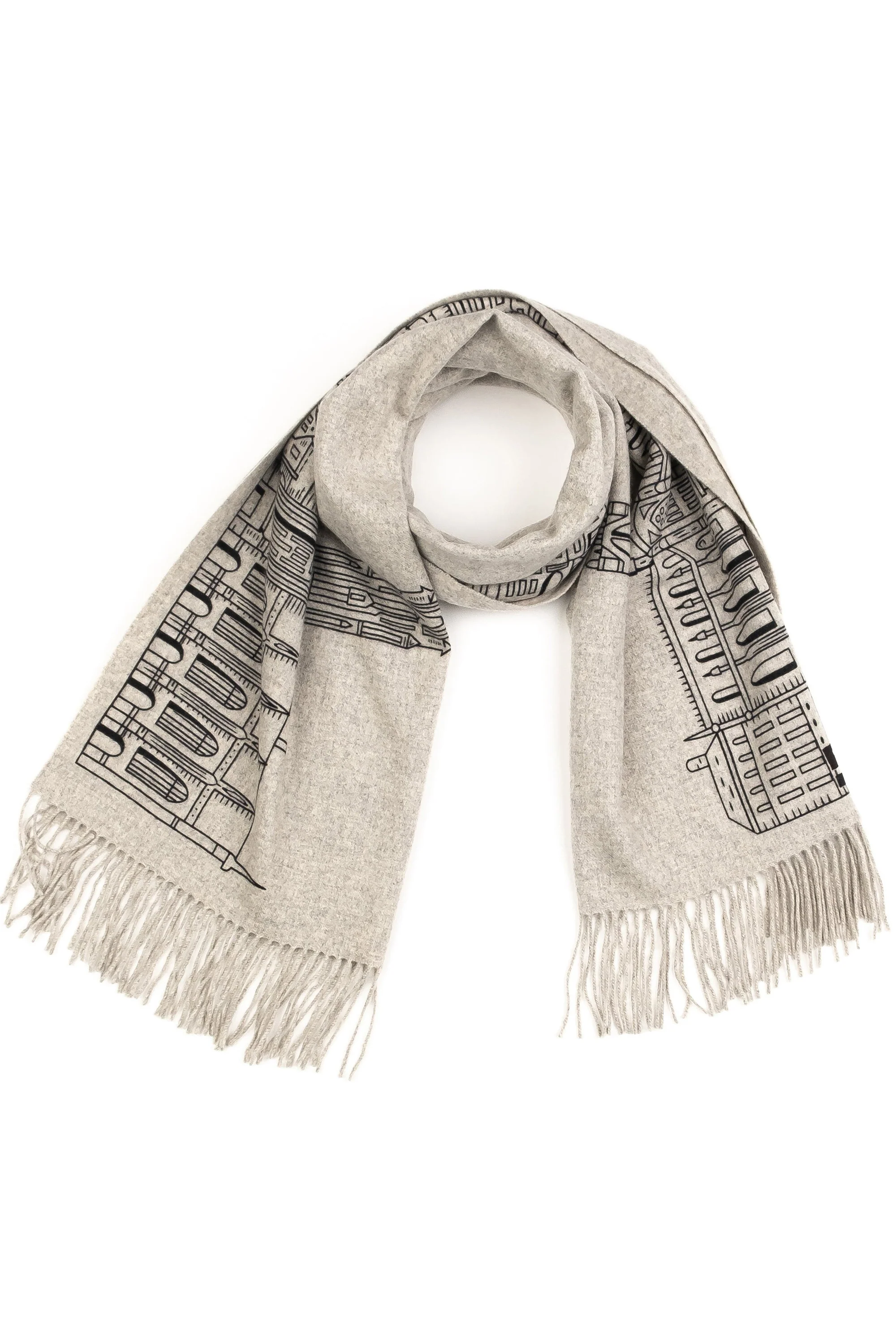 Royal Mile Cashmere Double Sided Stole - Grey - Image 4