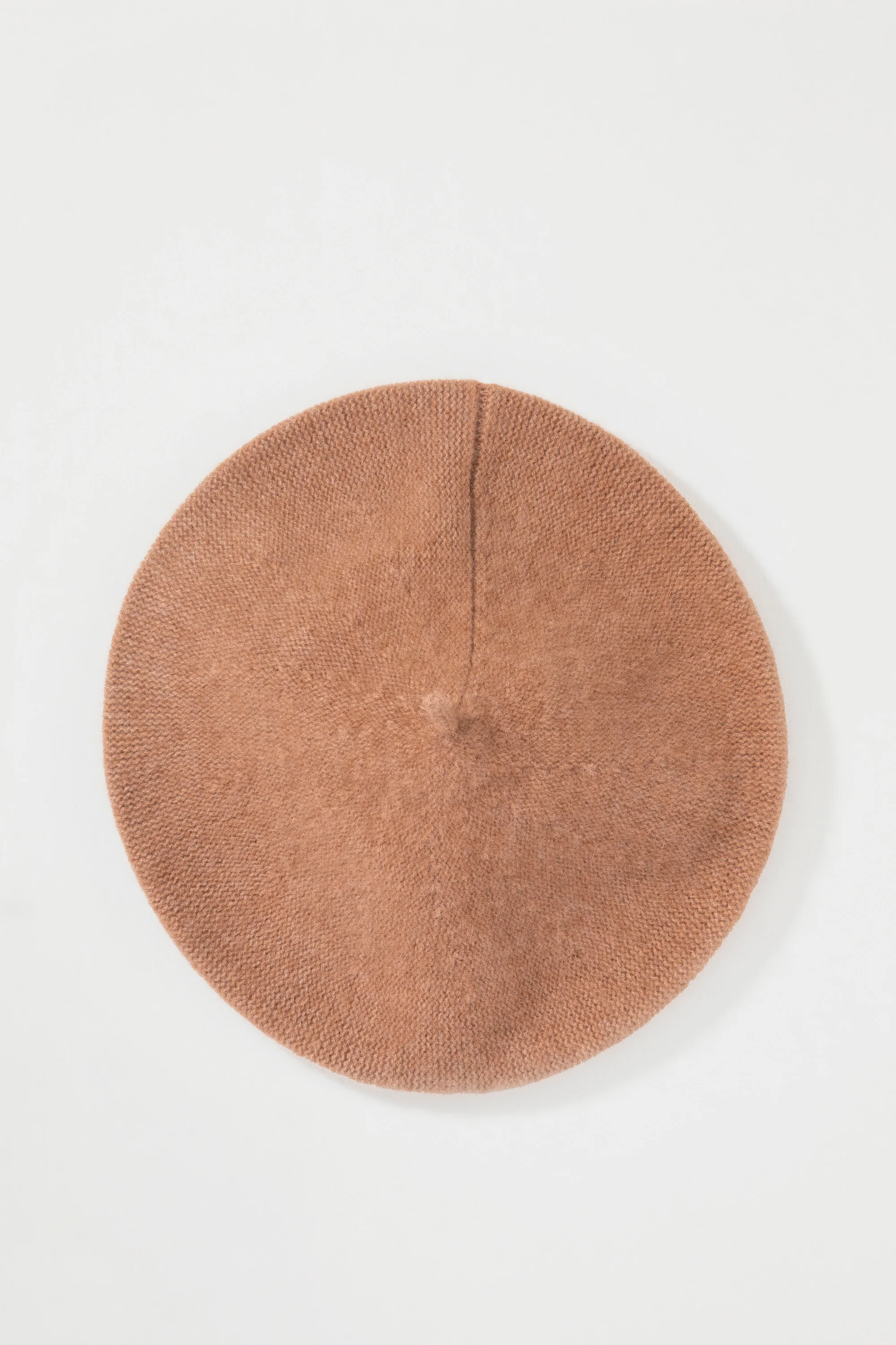 Cashmere Knitted Beret - Camel - Image 3