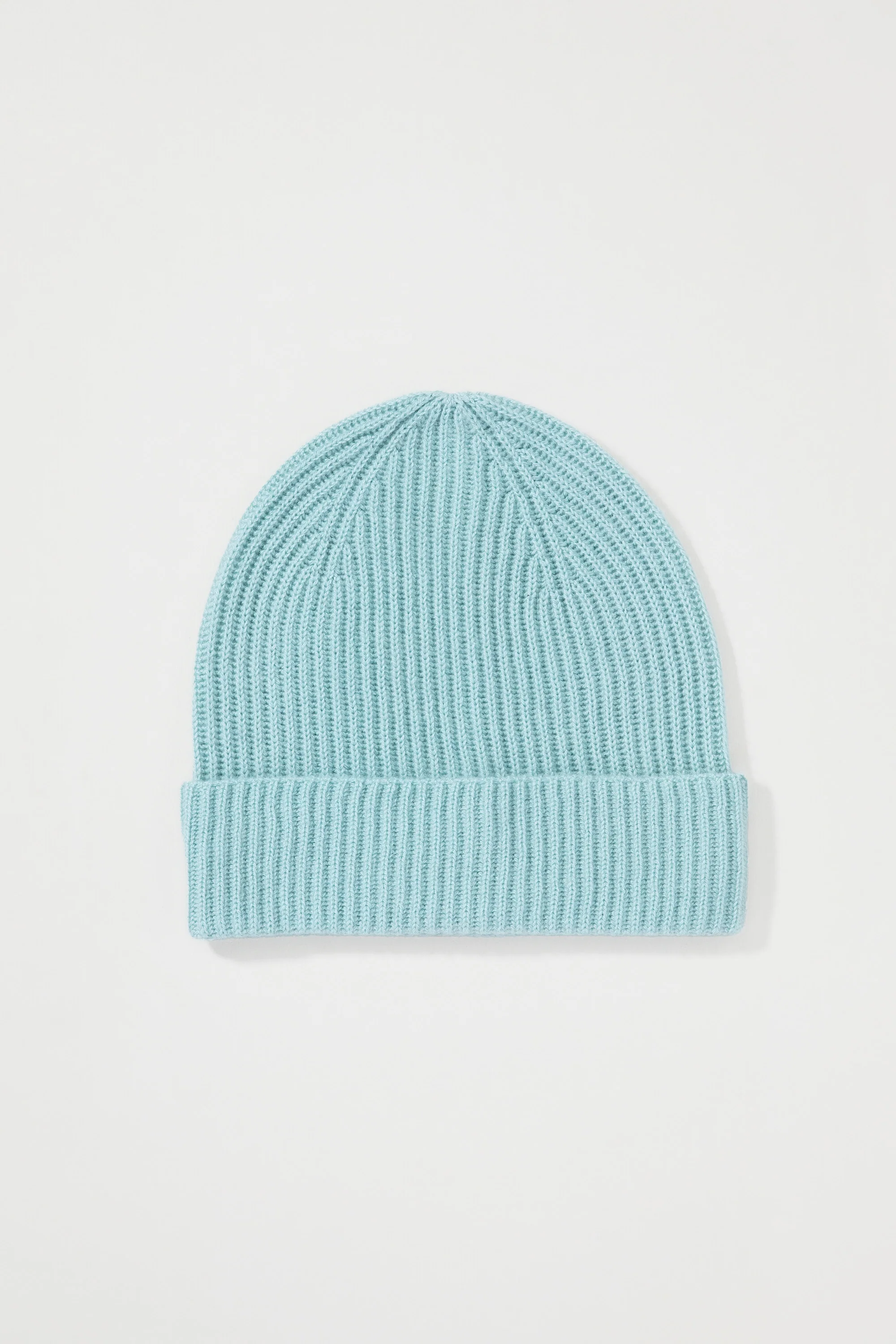 Unisex Cashmere Ribbed Beanie Hat - Brume - Image 3