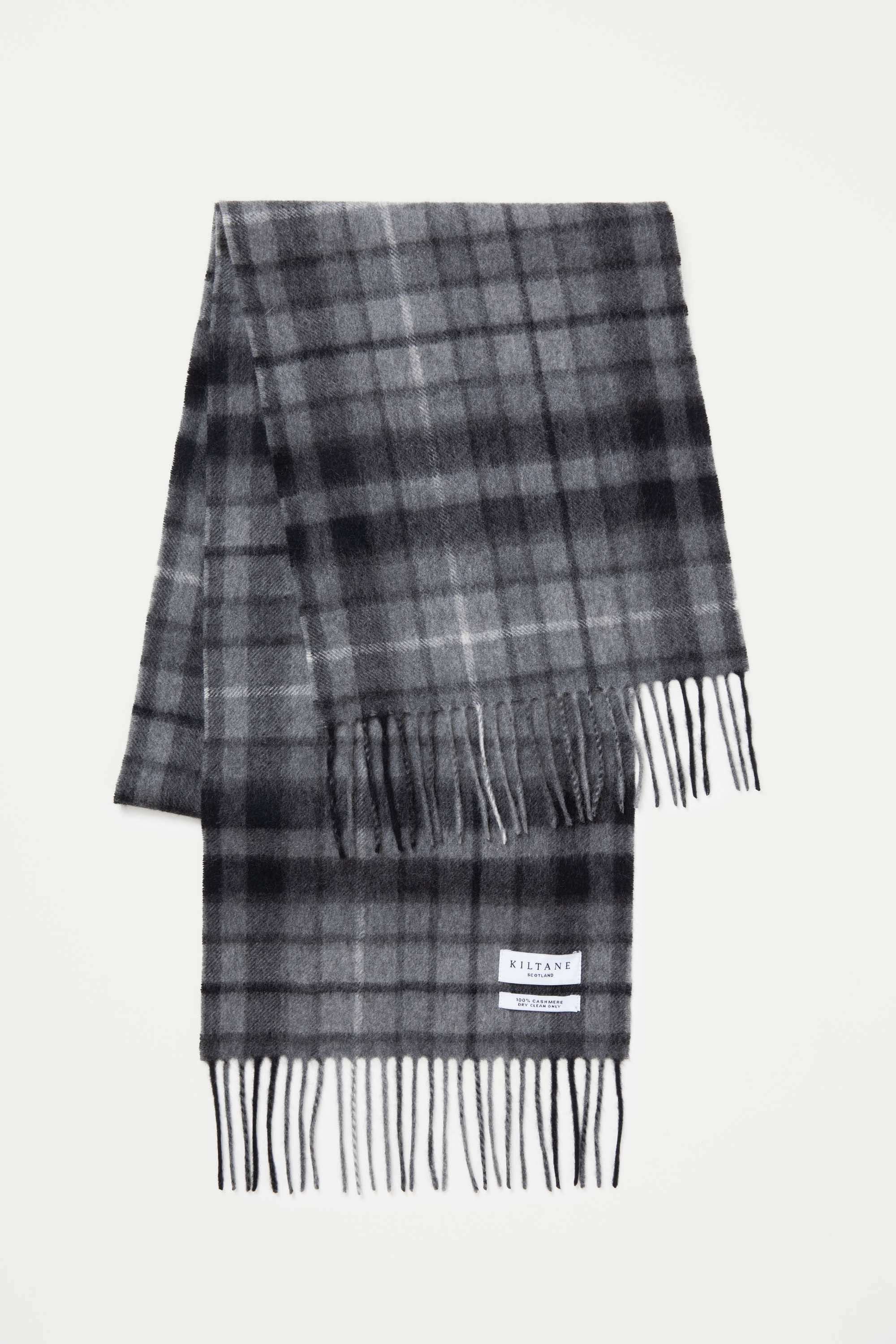 Heritage Tartan Cashmere Scarf - Buchanan Grey - Image 2