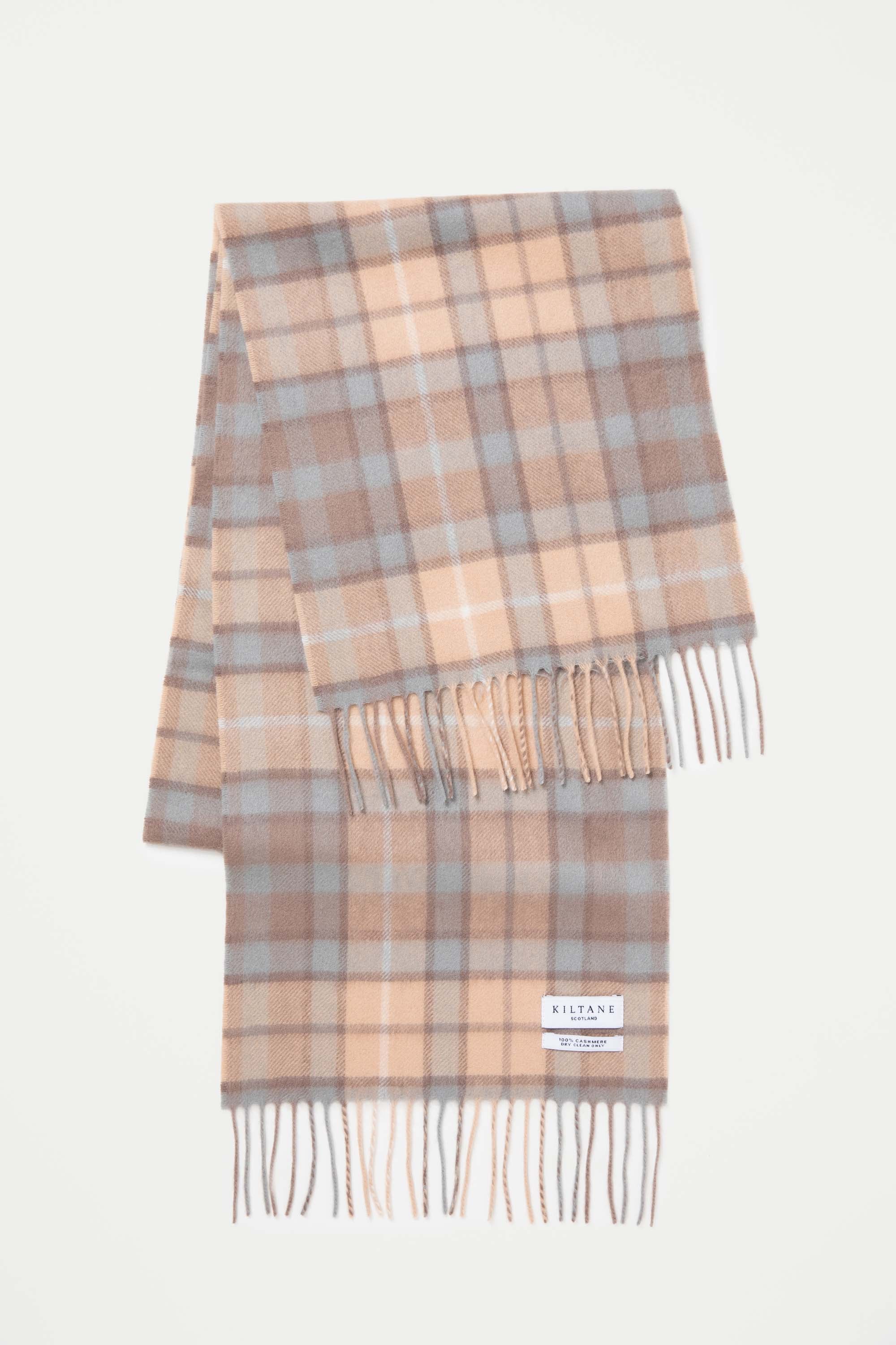 Heritage Tartan Cashmere Scarf - Buchanan Natural - Image 3