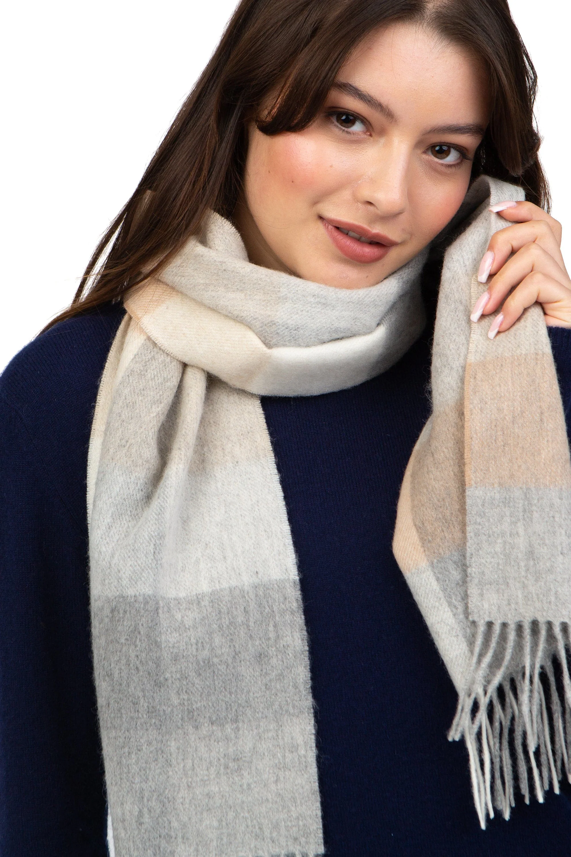 3 Square Cashmere Scarf - Coastal - Image 2