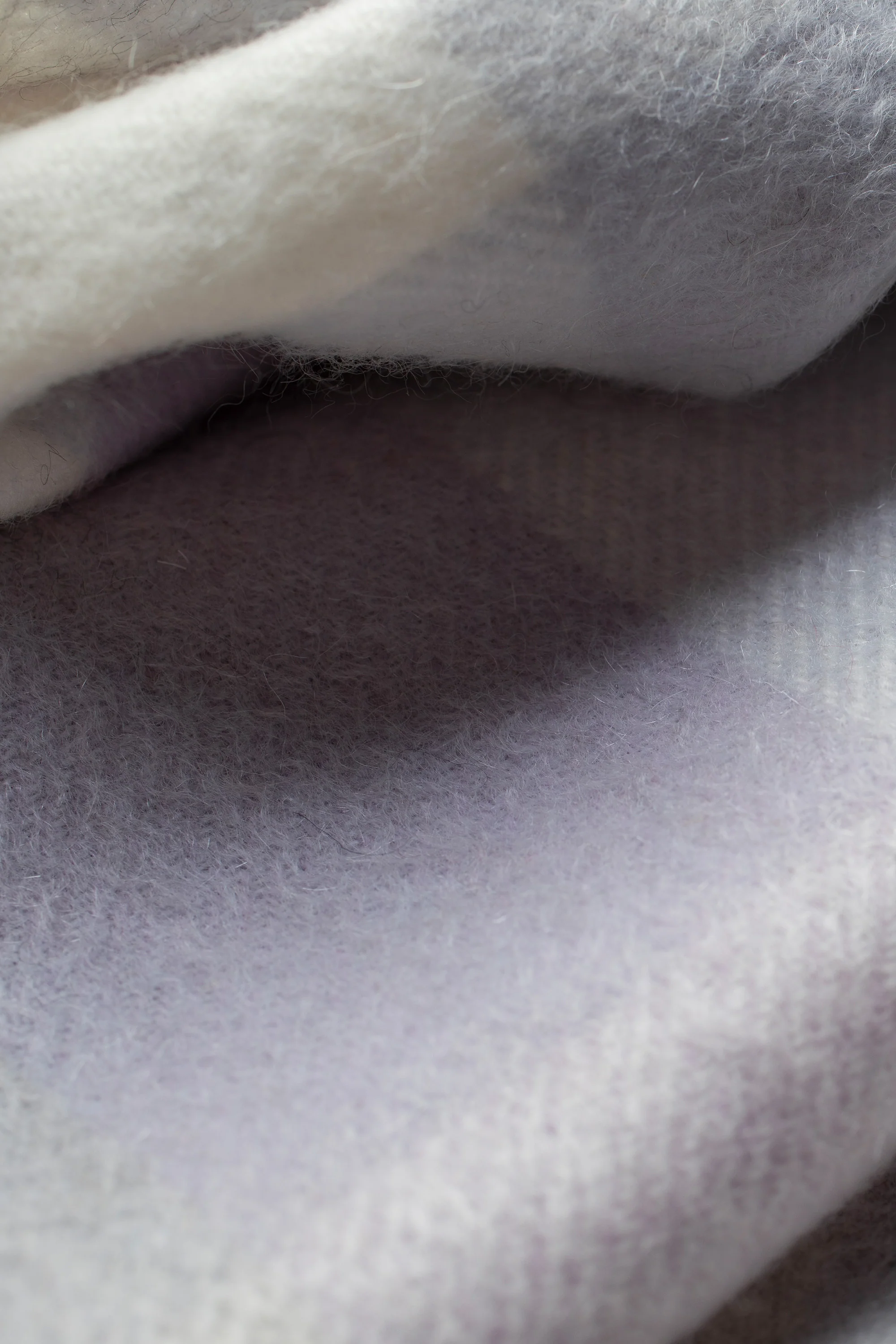 5 Square Check Cashmere Scarf - Lilac - Image 4
