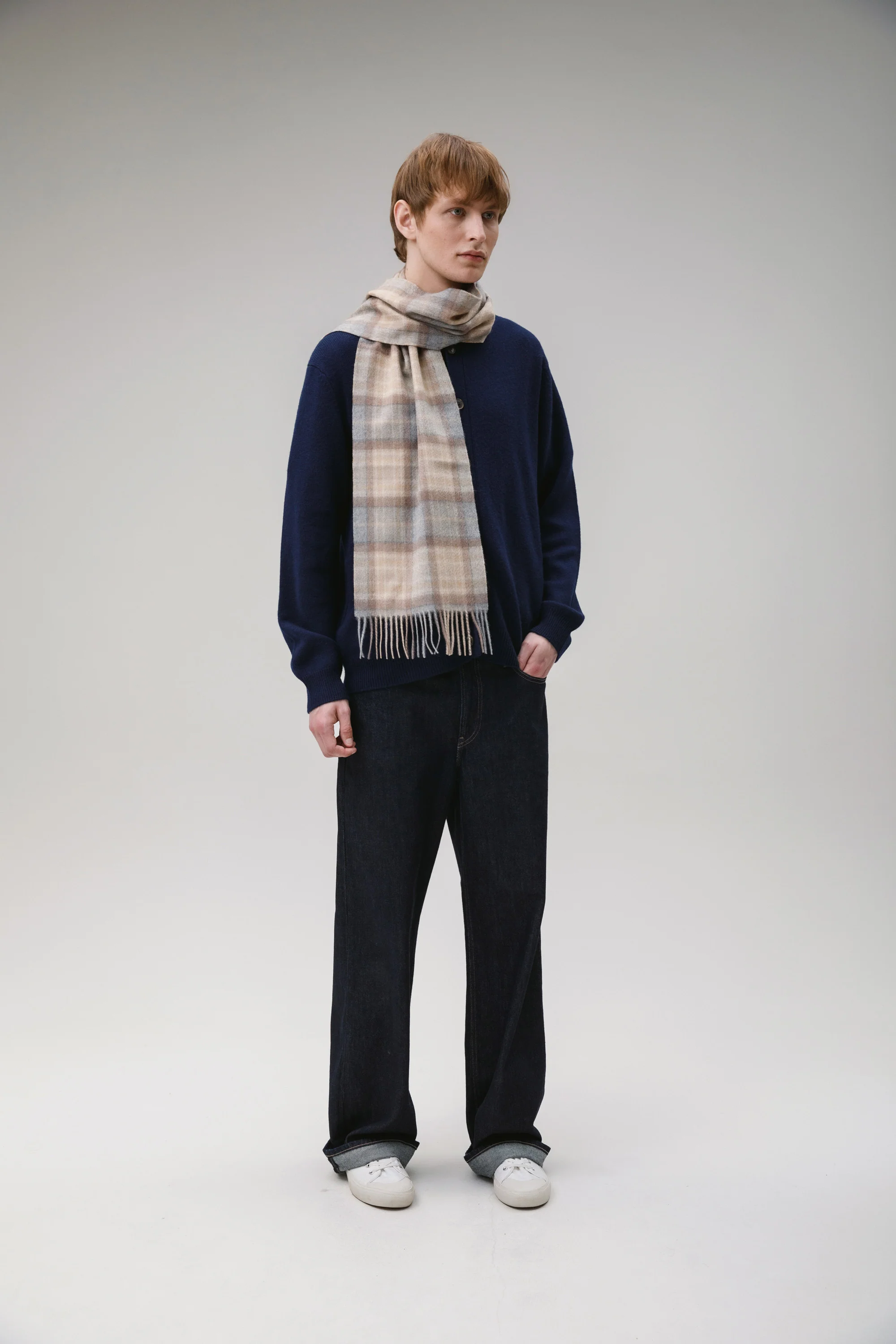 Heritage Tartan Cashmere Scarf - Mackellar Natural - Image 2
