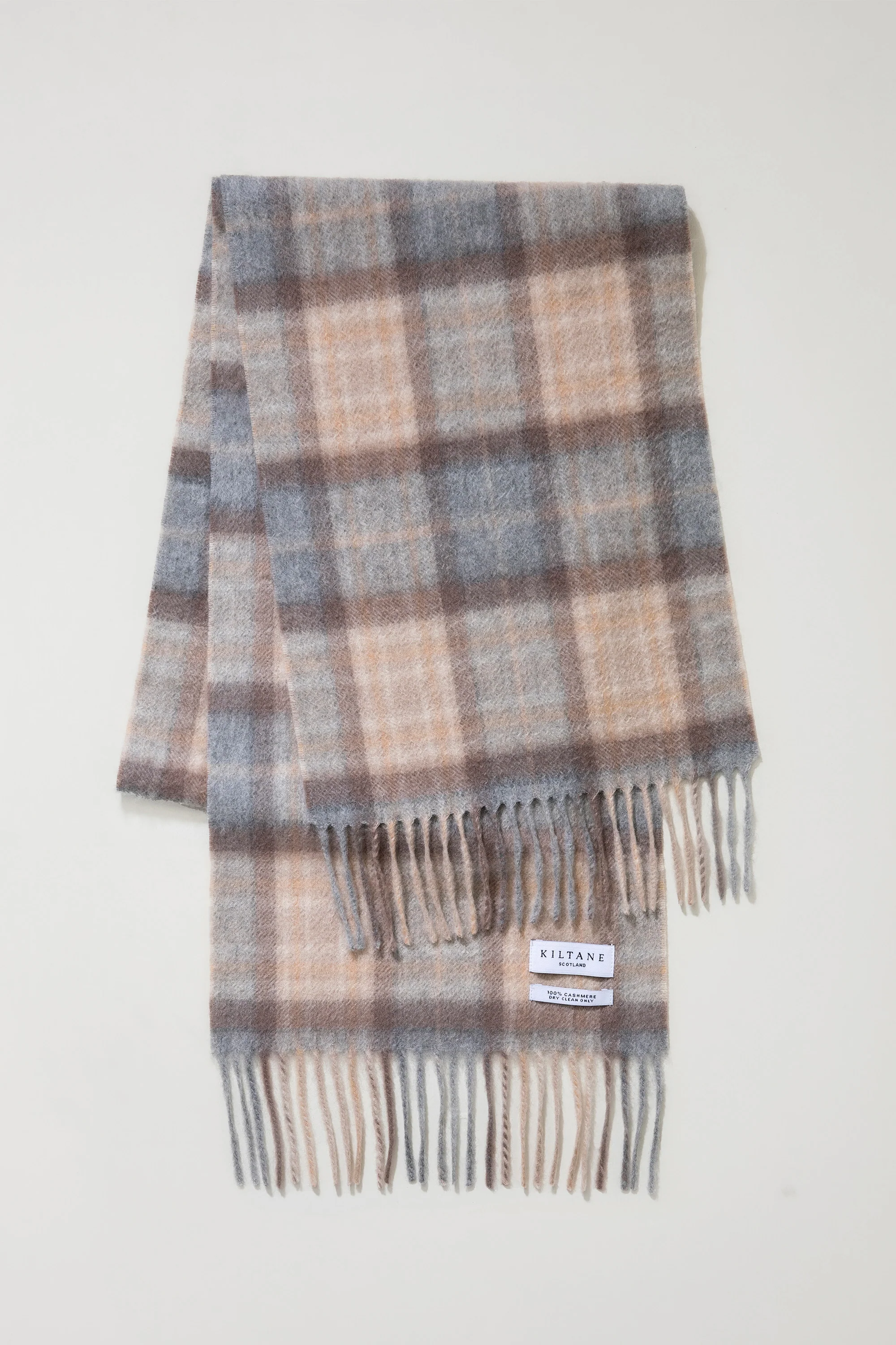 Heritage Tartan Cashmere Scarf - Mackellar Natural - Image 6