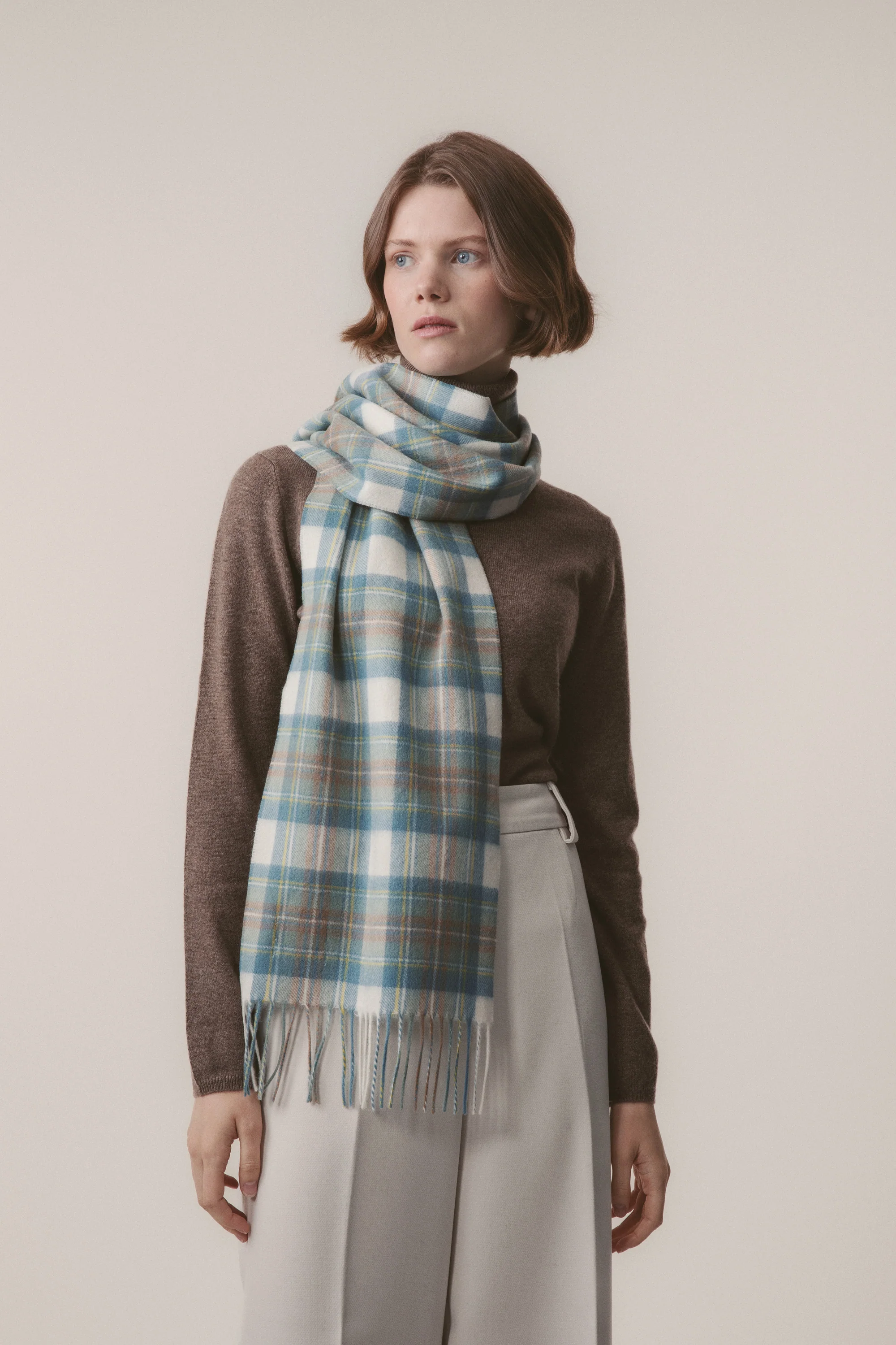 Heritage Tartan Cashmere Scarf - Muted Stewart - Image 2