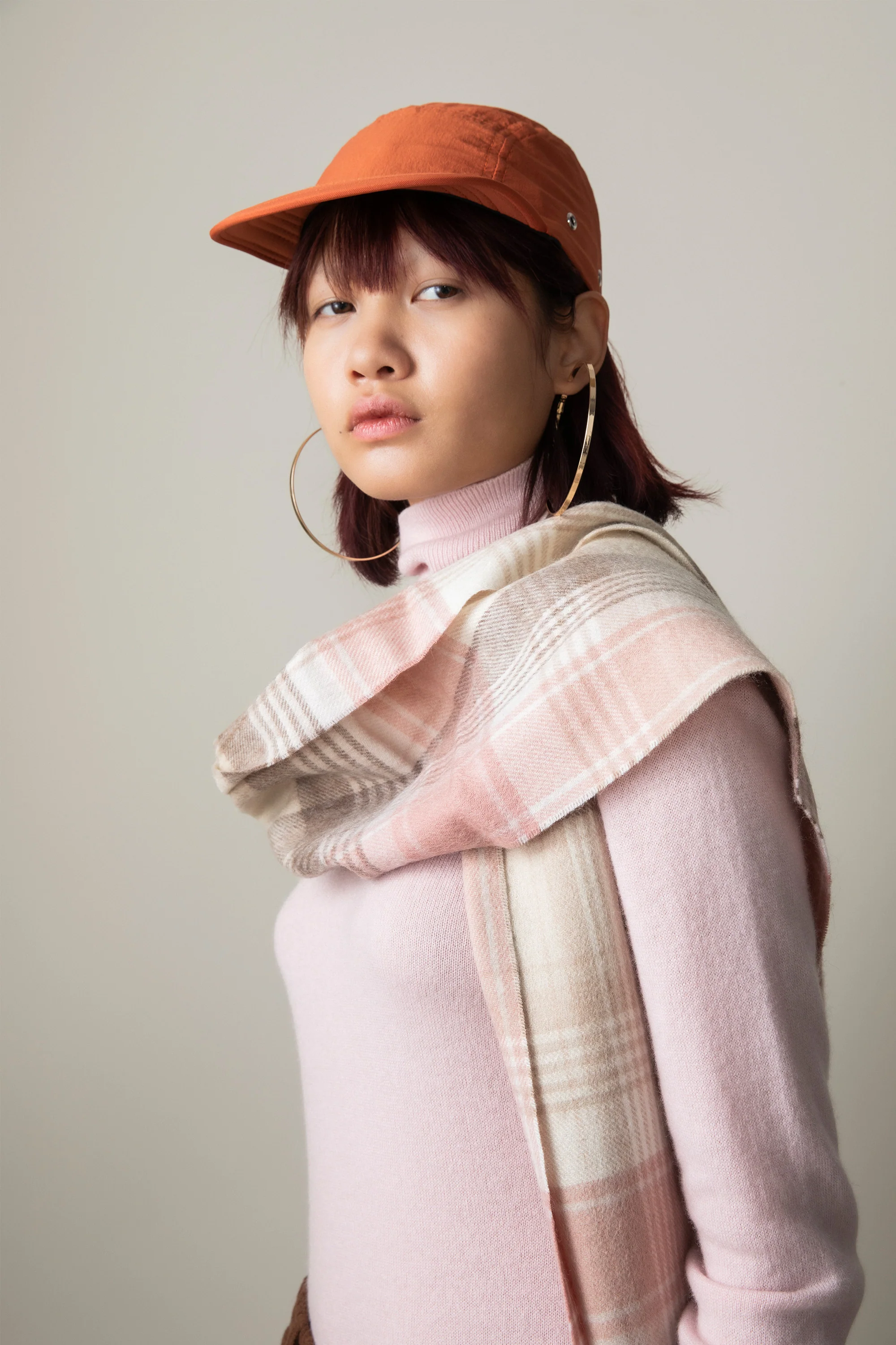 Repeat Edge Cashmere Scarf - Natural - Image 2