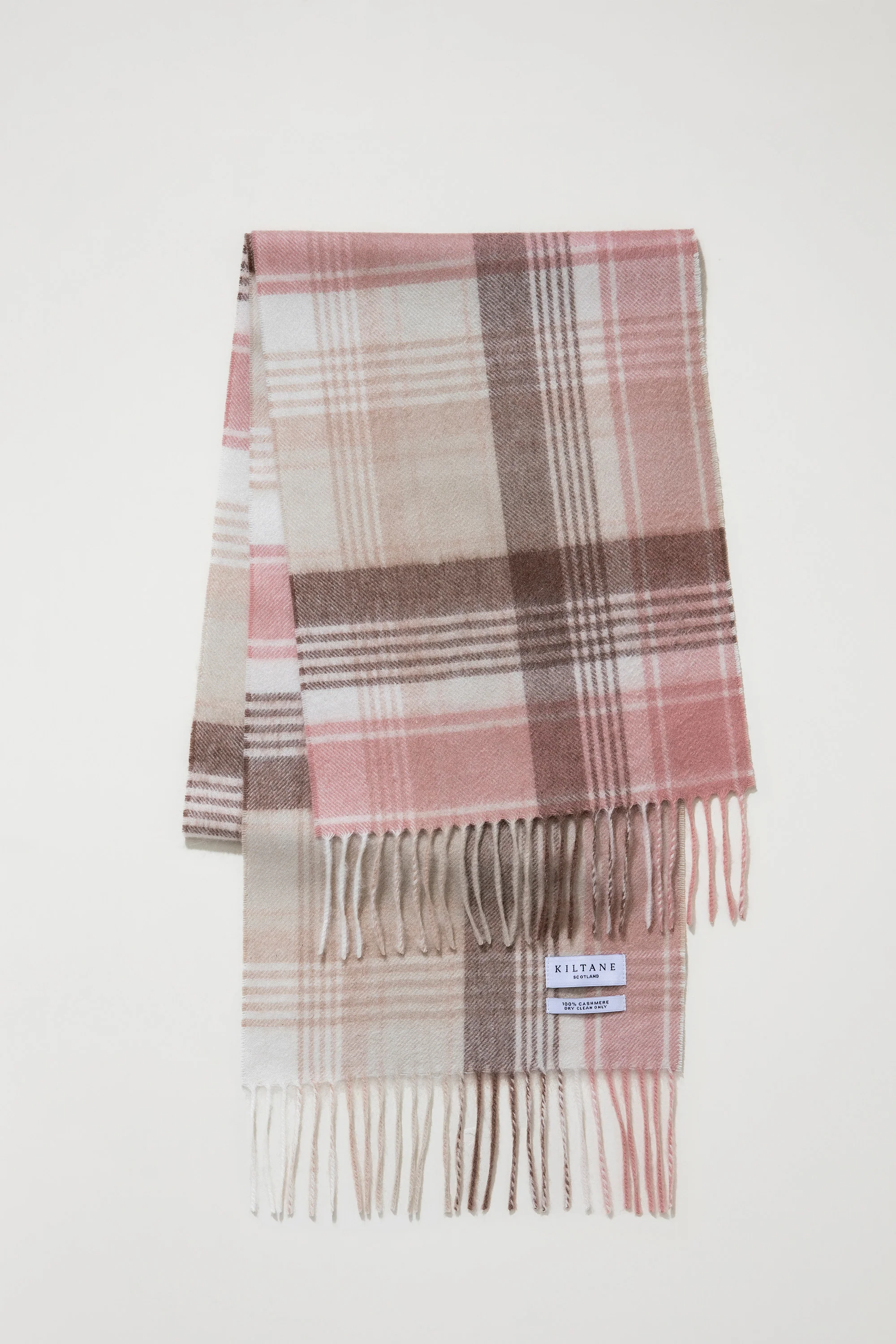 Repeat Edge Cashmere Scarf - Natural - Image 3