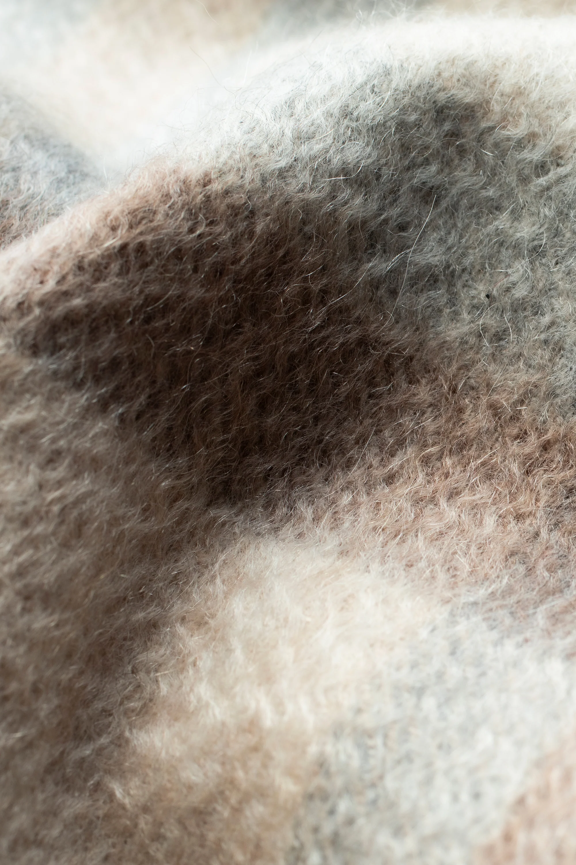 Tartan Cashmere Scarf - Natural - Image 8