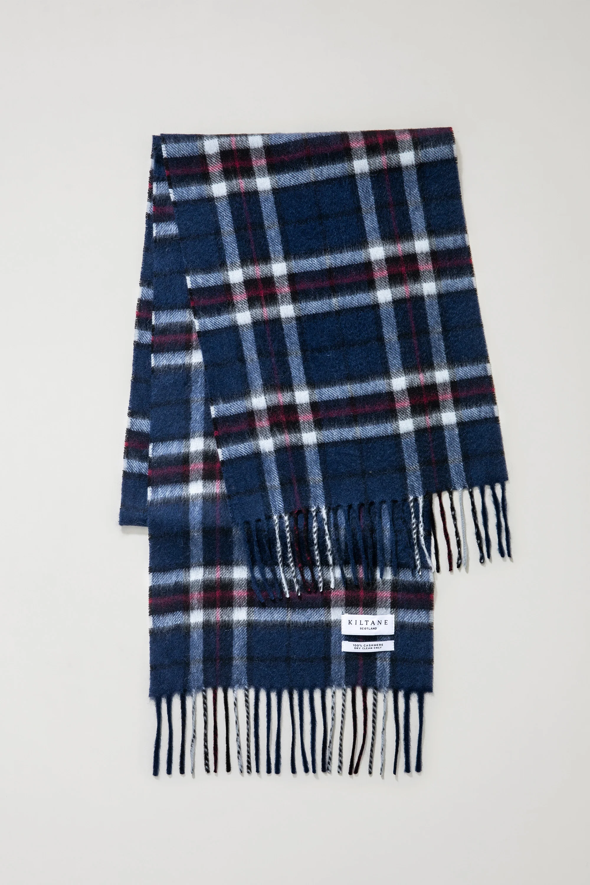 Scotty Thompson Cashmere Scarf - Navy - Image 3