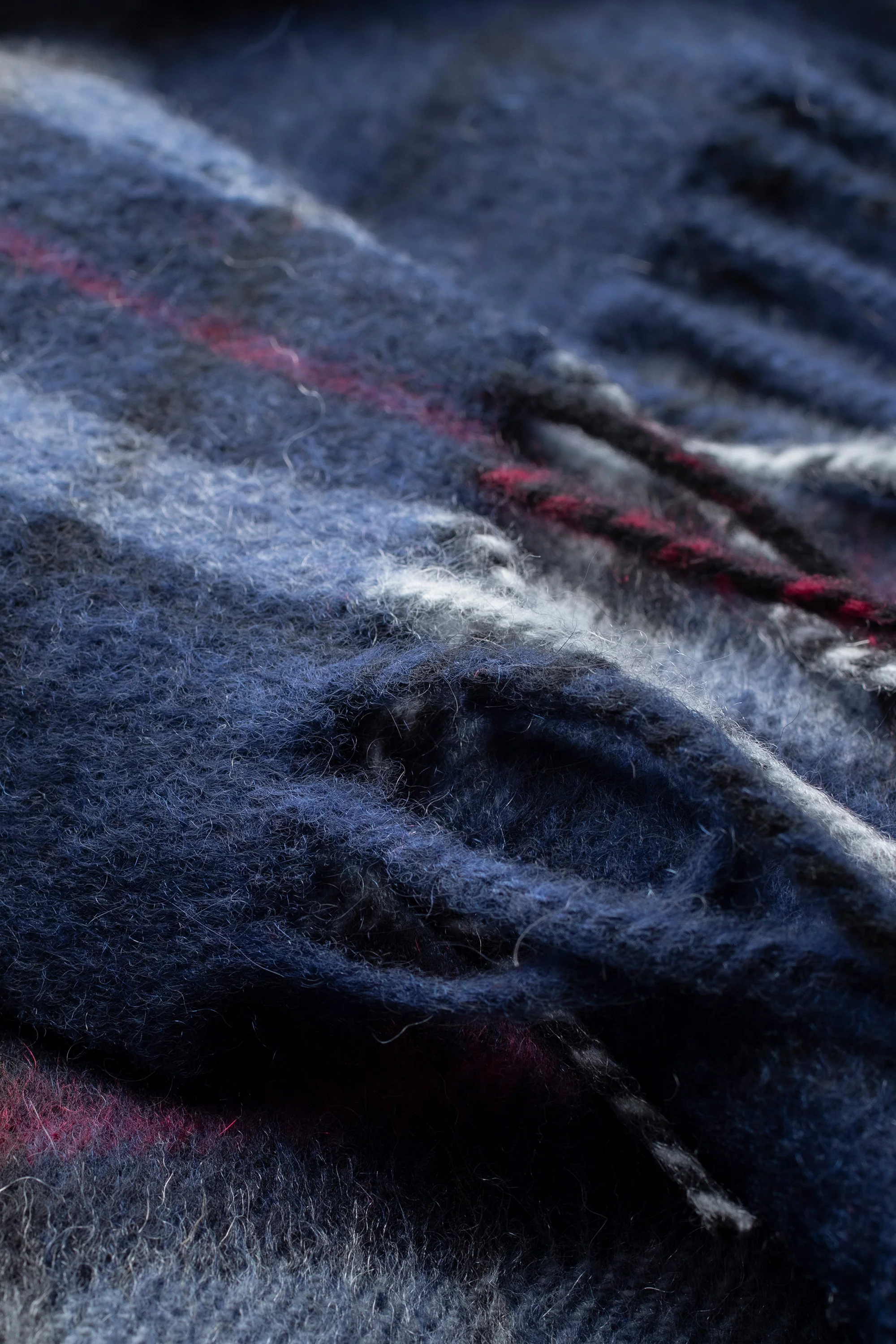 Scotty Thompson Cashmere Scarf - Navy - Image 4
