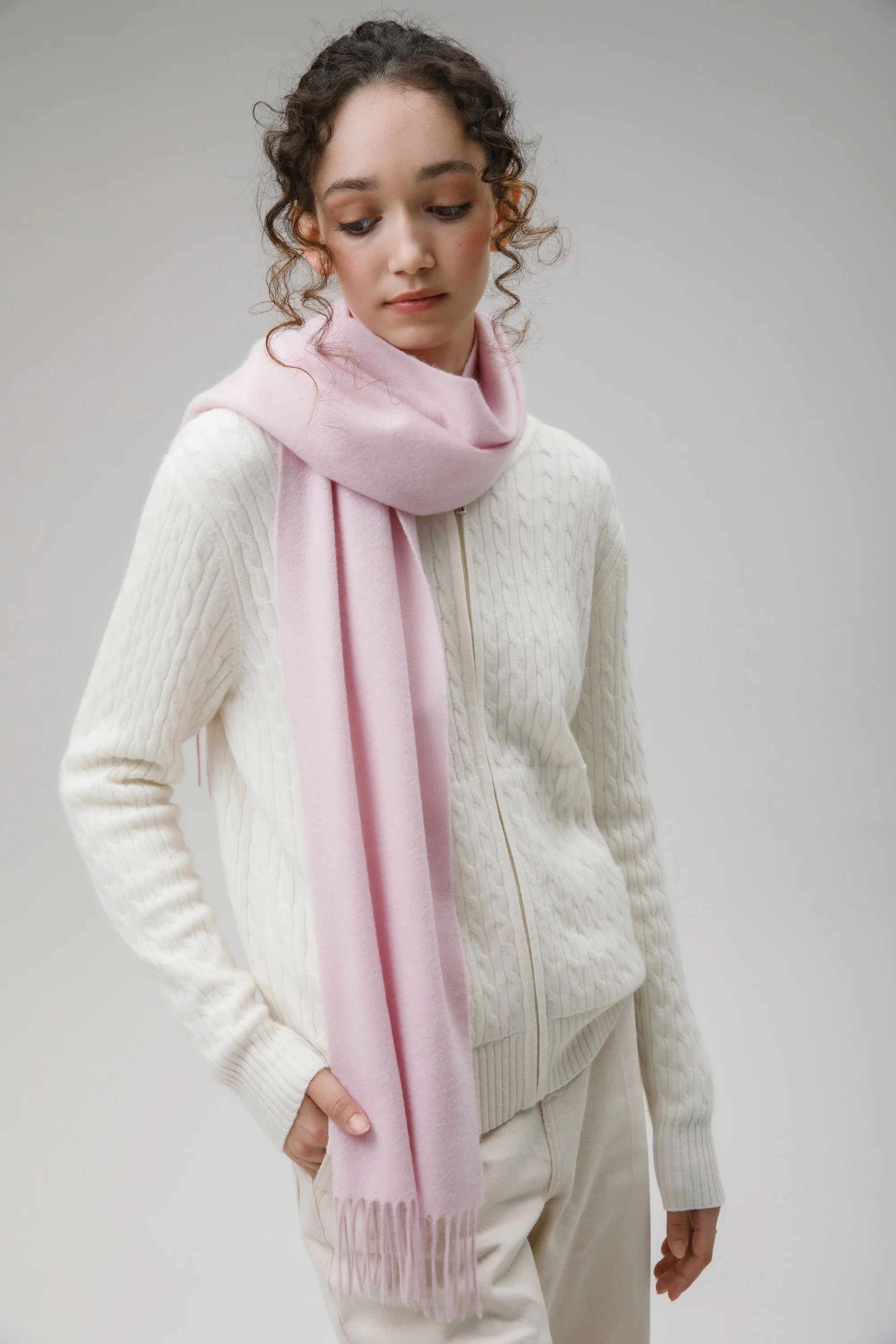 Solid Cashmere Scarf - Pale Lilac