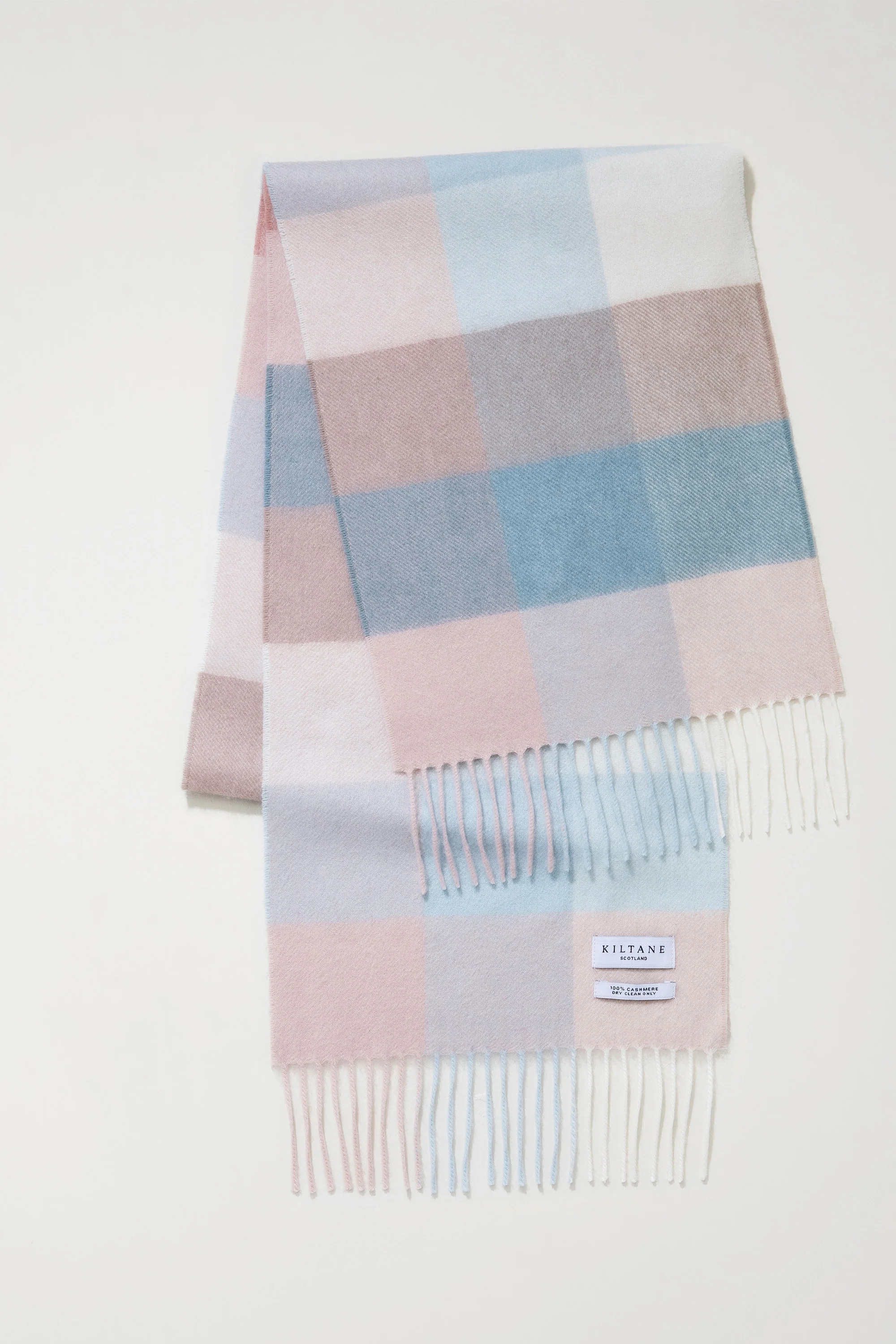 3 Square Cashmere Scarf - Seashell - Image 3