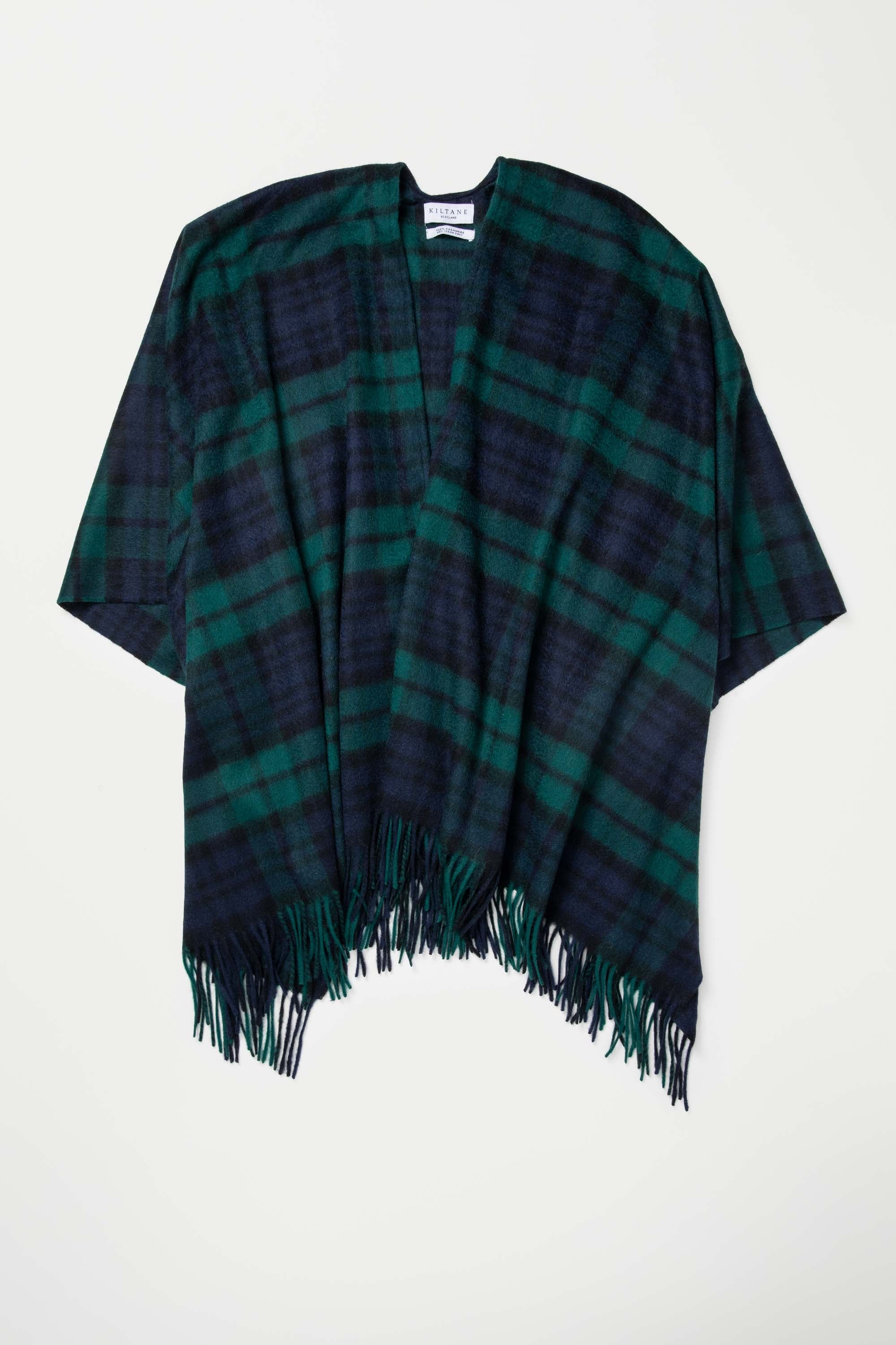 Heritage Tartan Cashmere Wrap - Blackwatch - Image 4