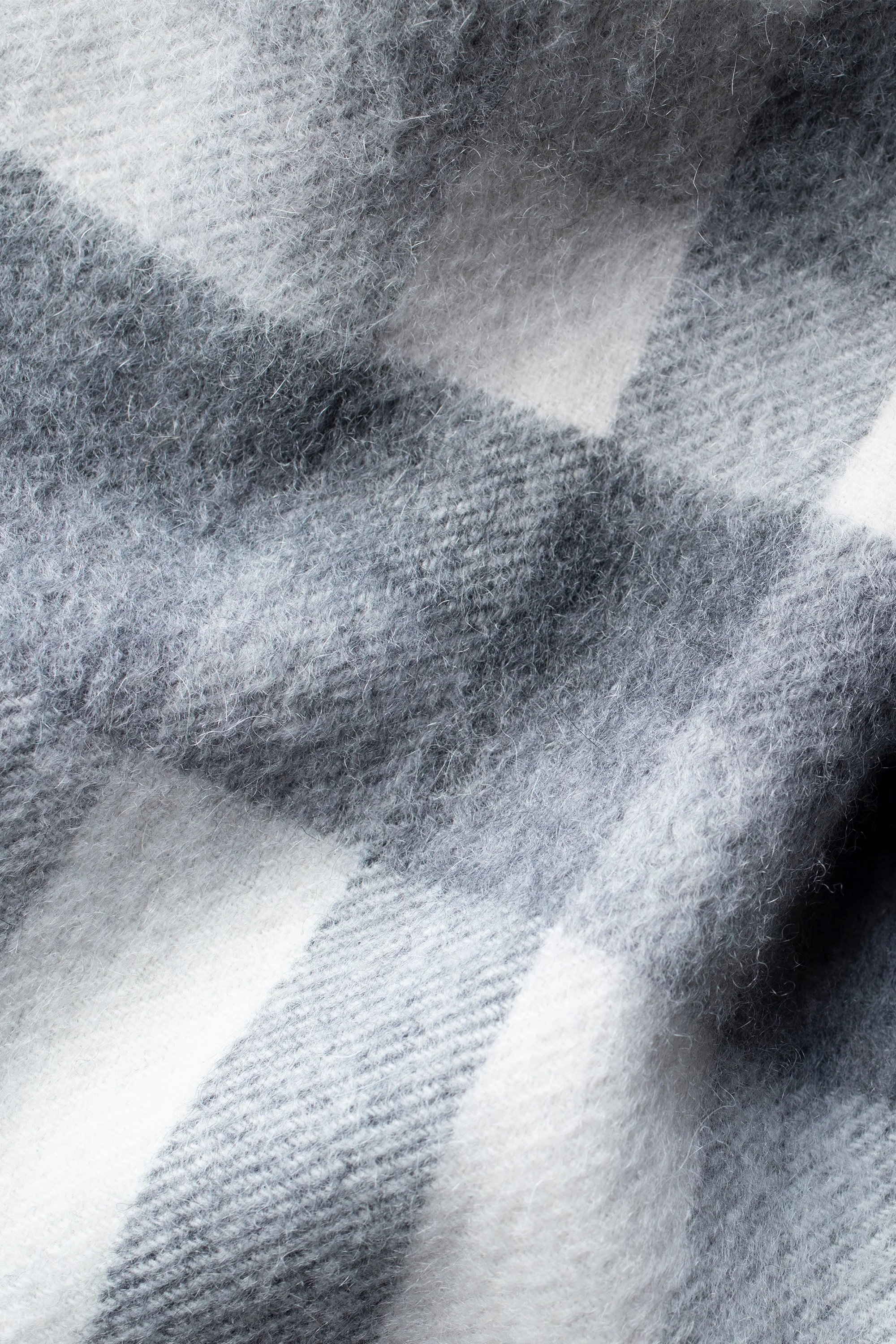 Stepping Check Cashmere Wrap - Monochrome - Image 4