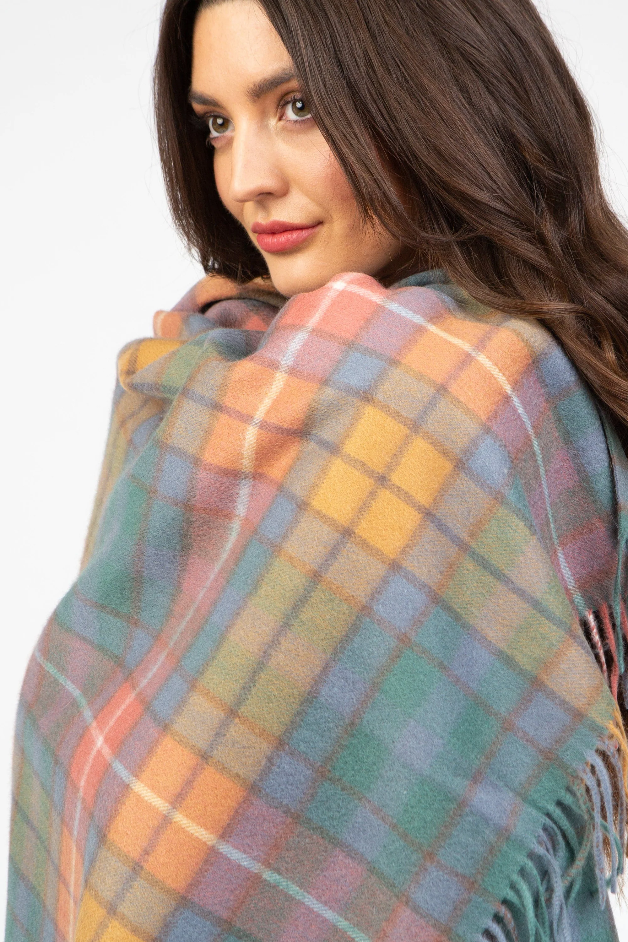 Heritage Tartan Cashmere Stole - Antique Buchanan - Image 3
