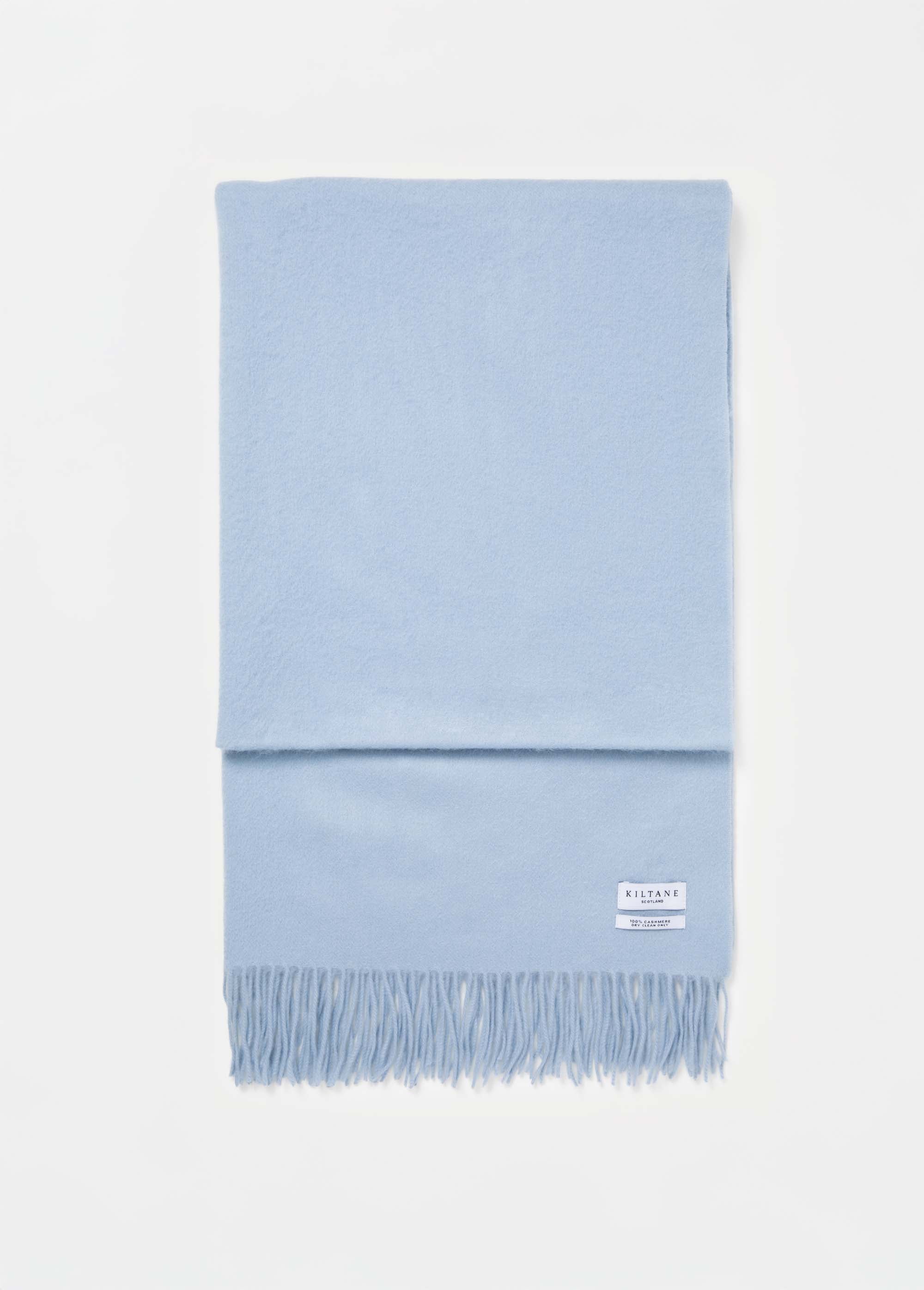 Solid Cashmere Stole - Cashmere Blue - Image 5