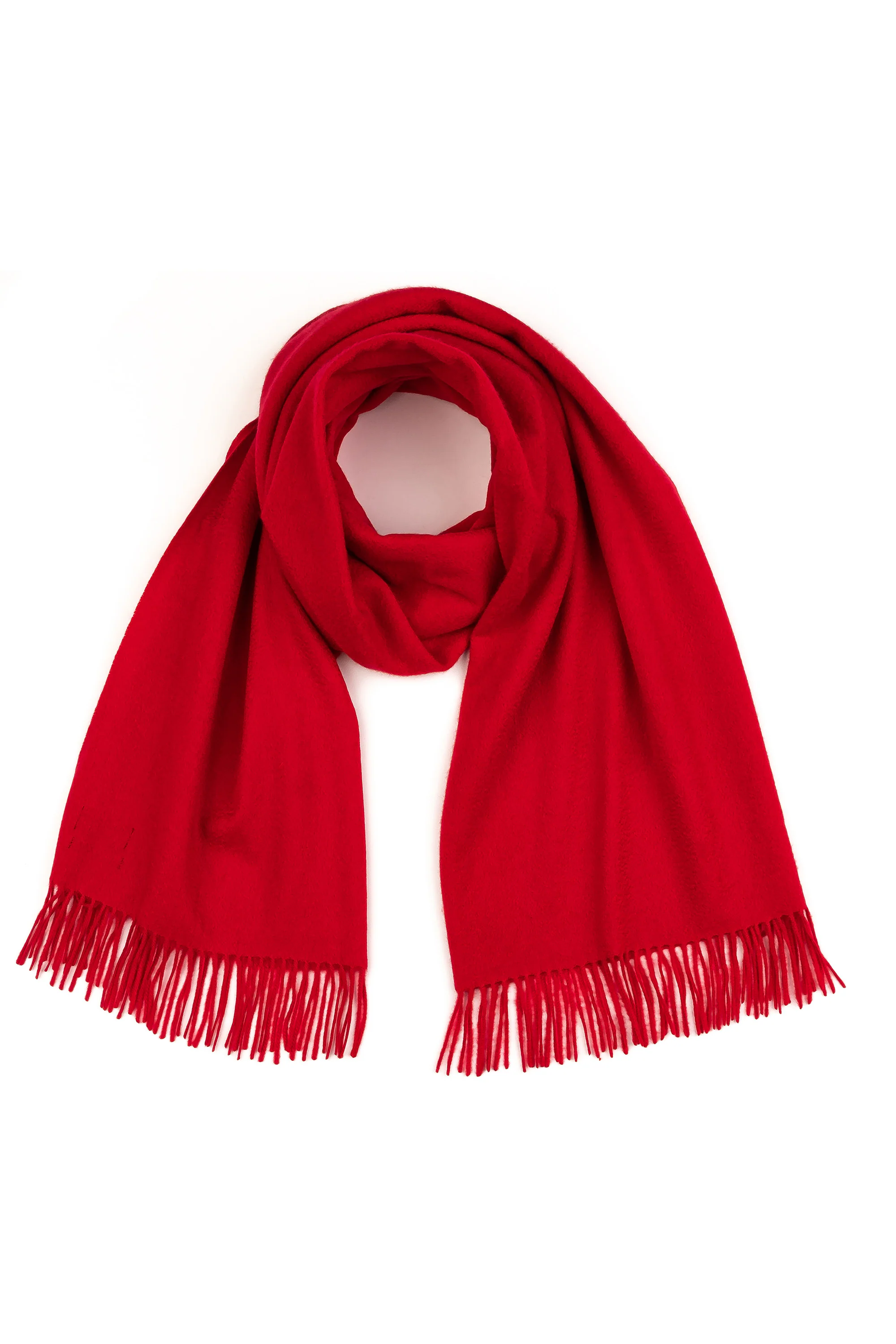 Solid Cashmere Stole - Red - Image 4