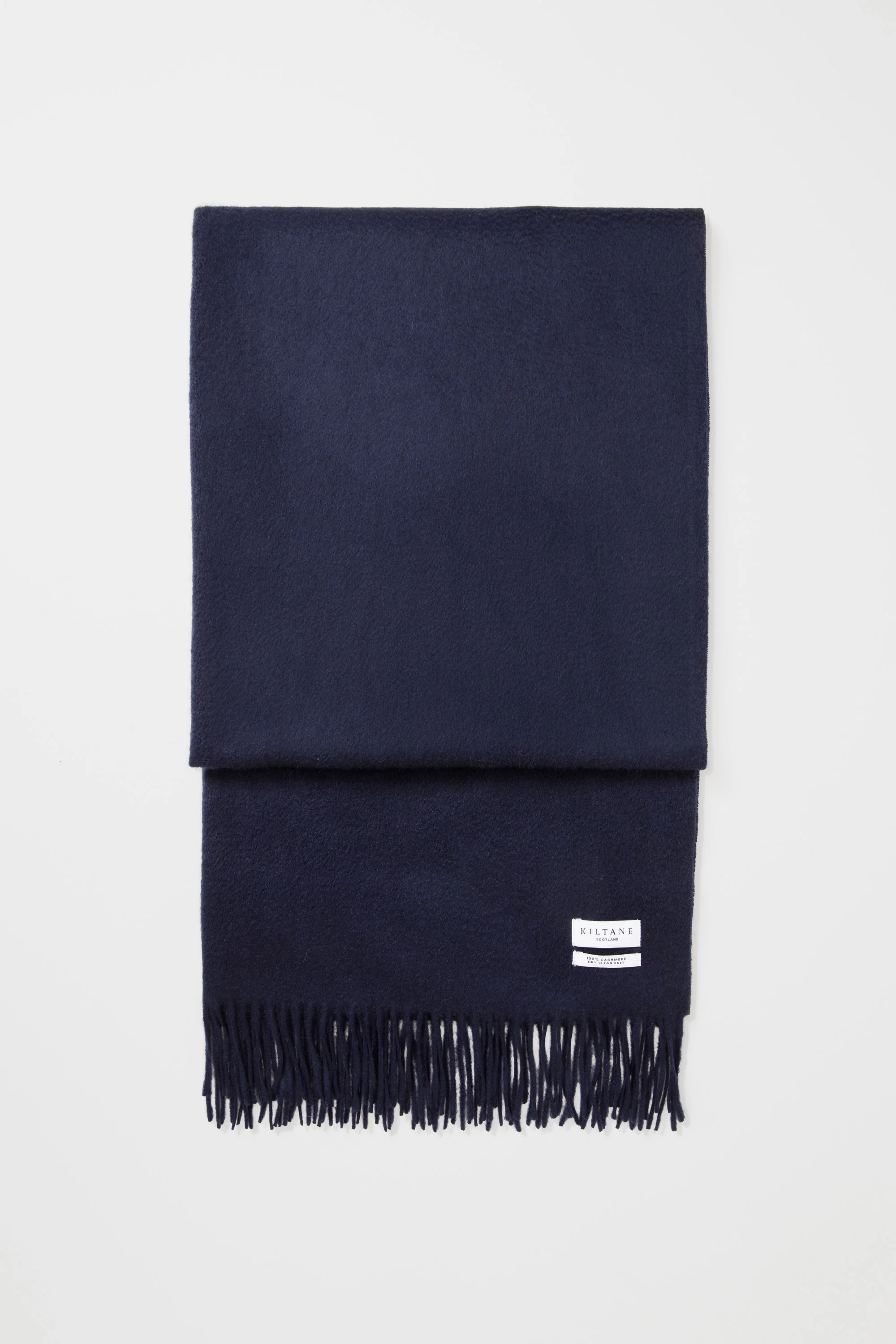 Solid Cashmere Stole - Dark Navy - Image 4