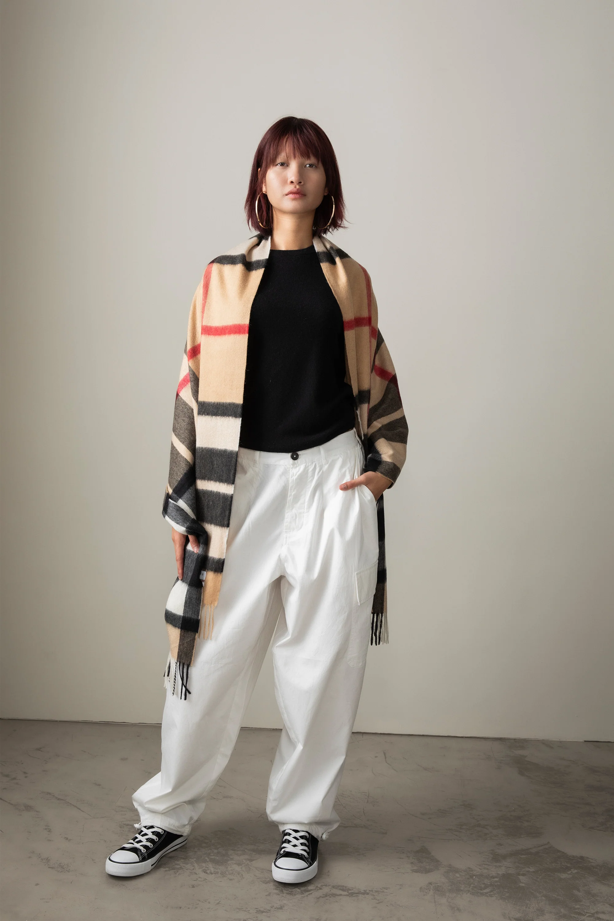 Exploded Camel Thompson Cashmere Stole - Image 2