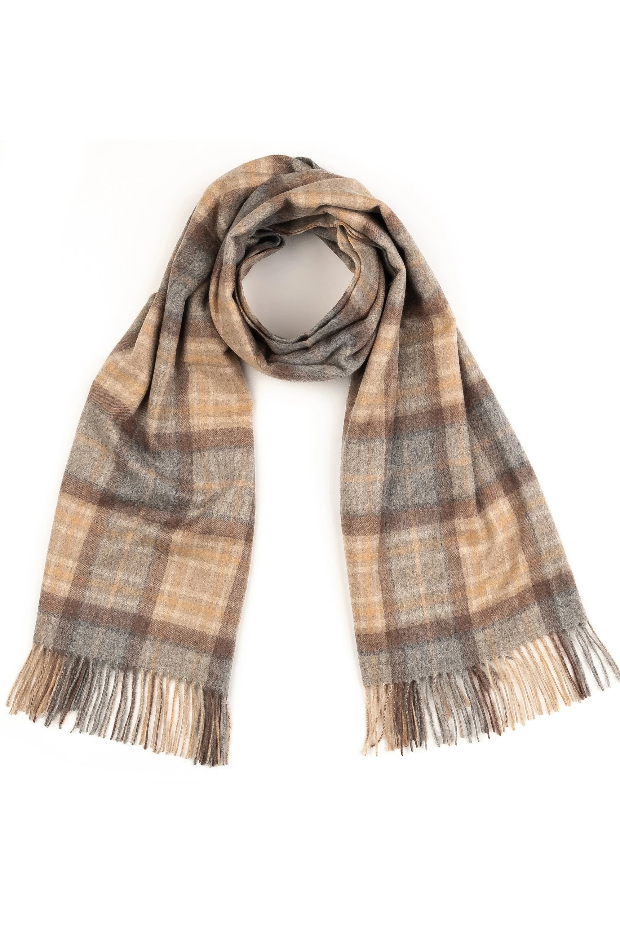Heritage Tartan Cashmere Stole - Mackellar Natural - Image 3