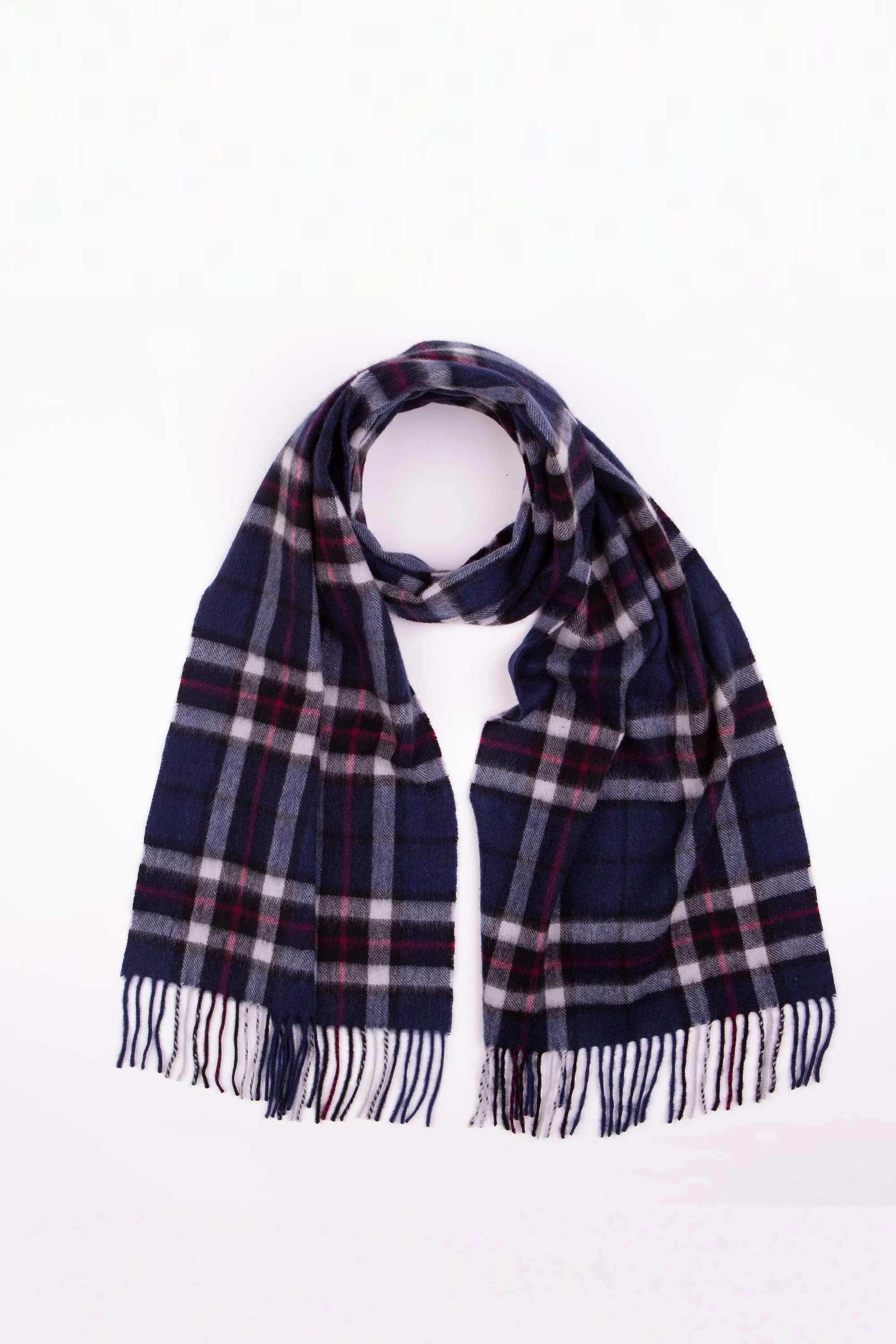 Cashmere Stole - Navy Scotty Thompson - Image 4