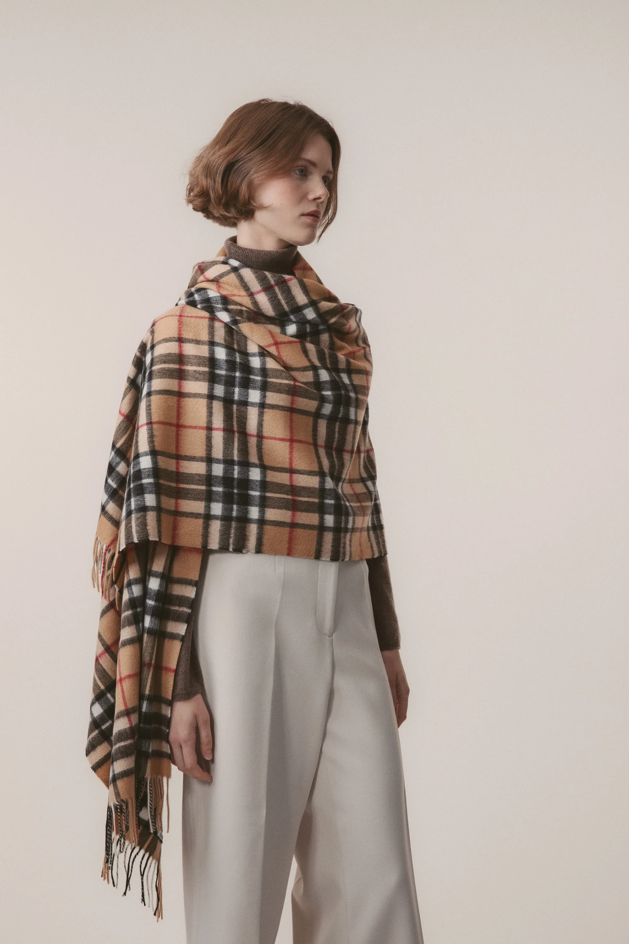 Scotty Thompson Cashmere Stole - Camel