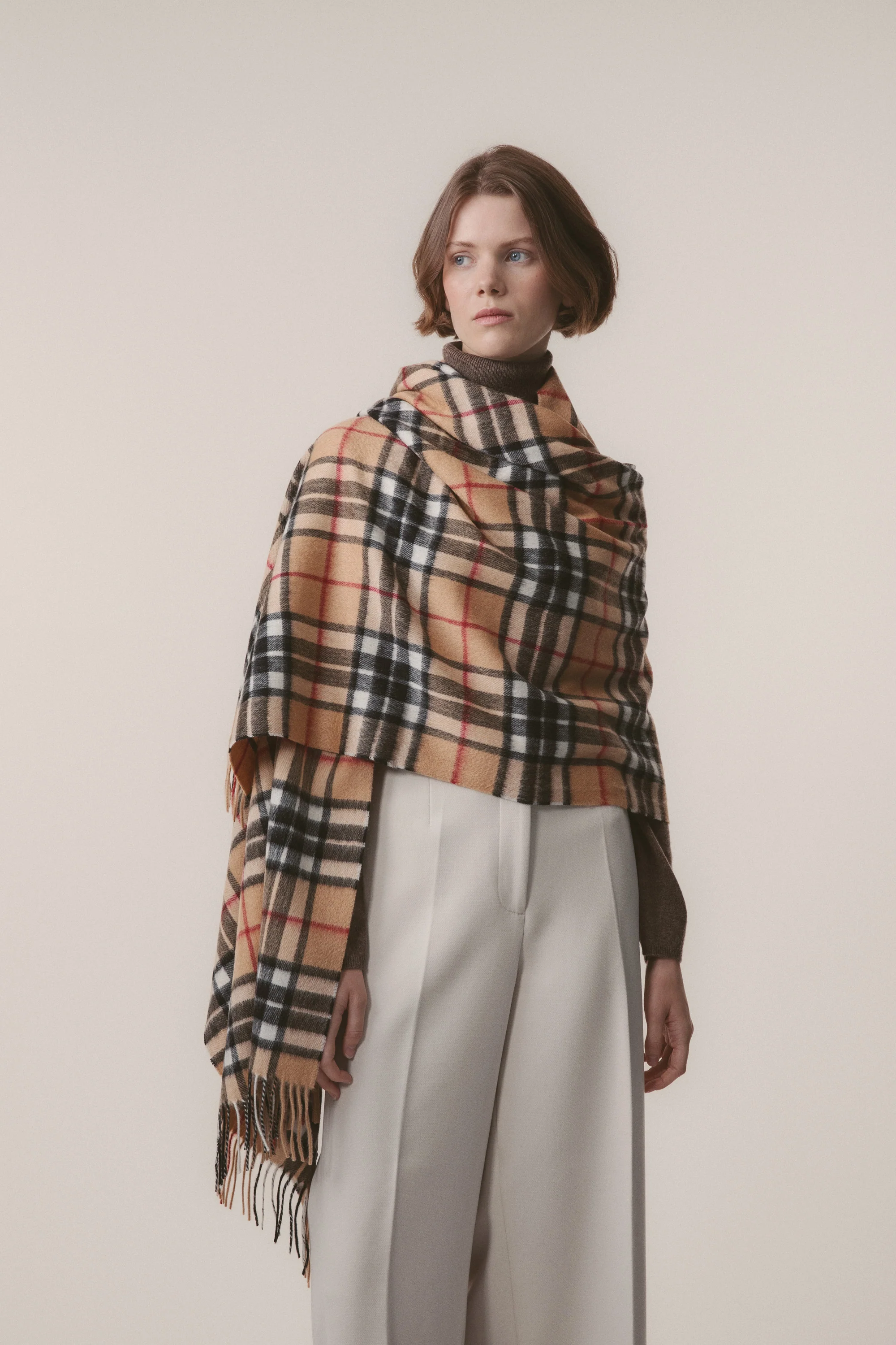Scotty Thompson Cashmere Stole - Camel - Image 2