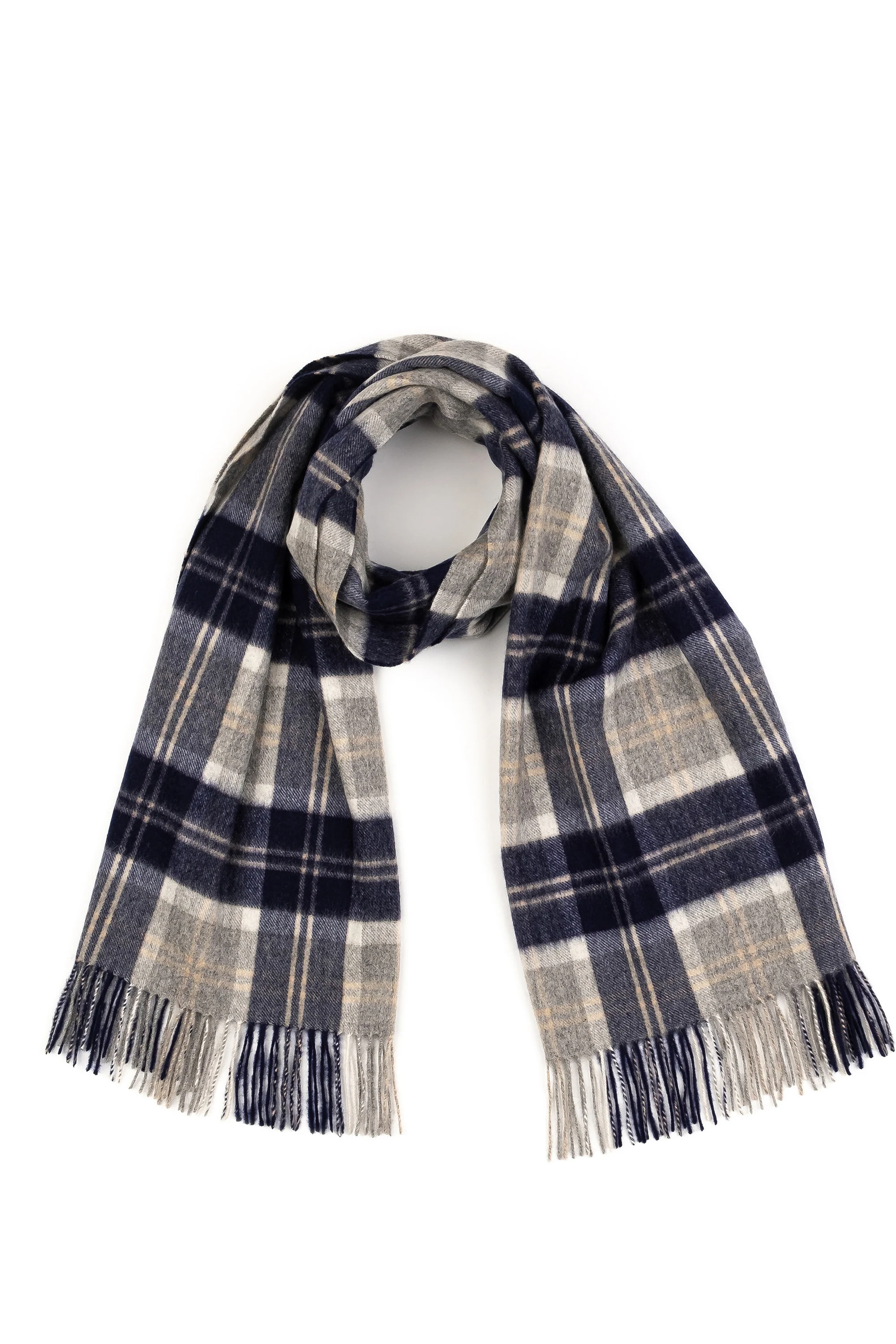 Heritage Tartan Cashmere Stole - Silver Bannockbane - Image 4