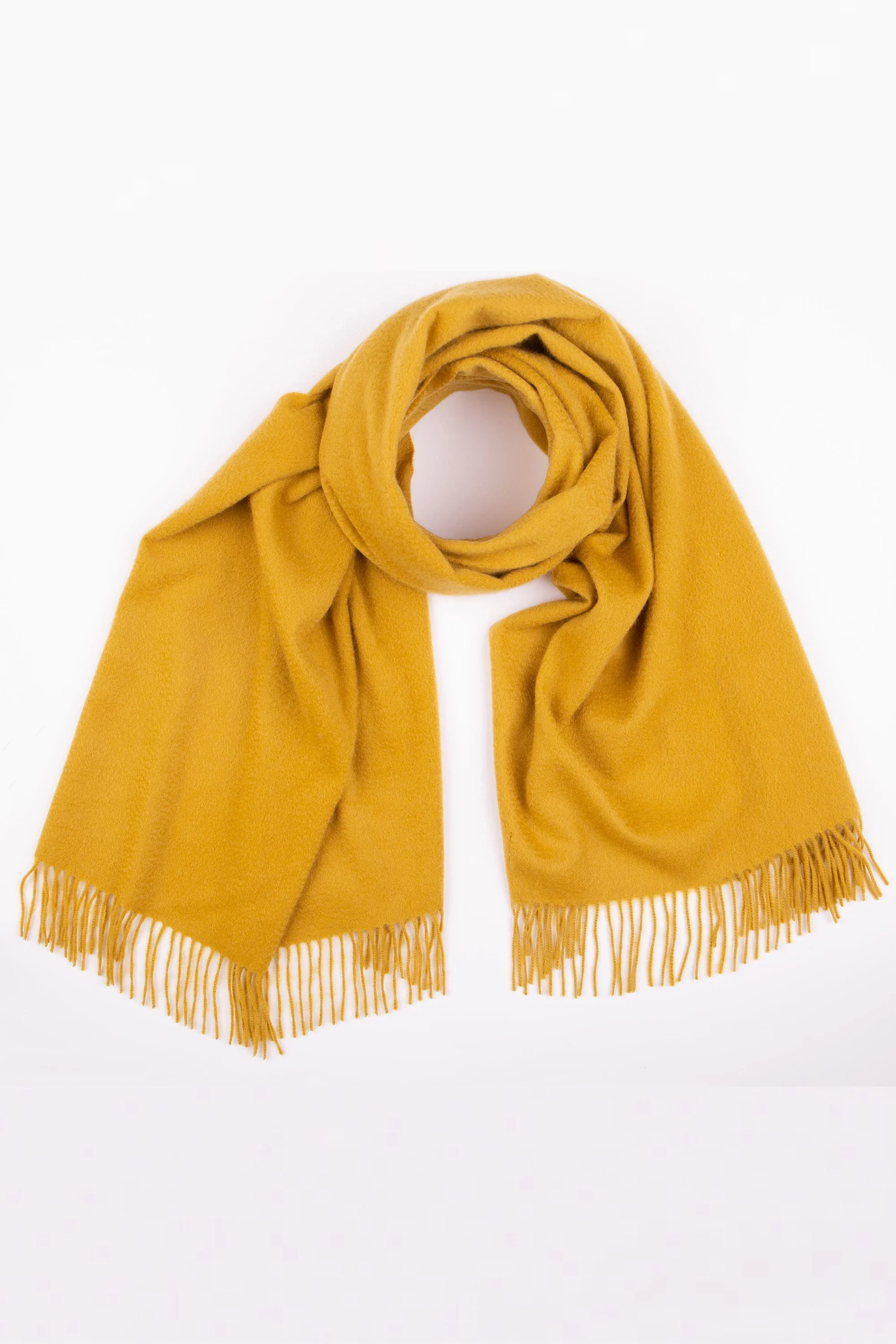 Solid Cashmere Stole - Sulphur Green - Image 4
