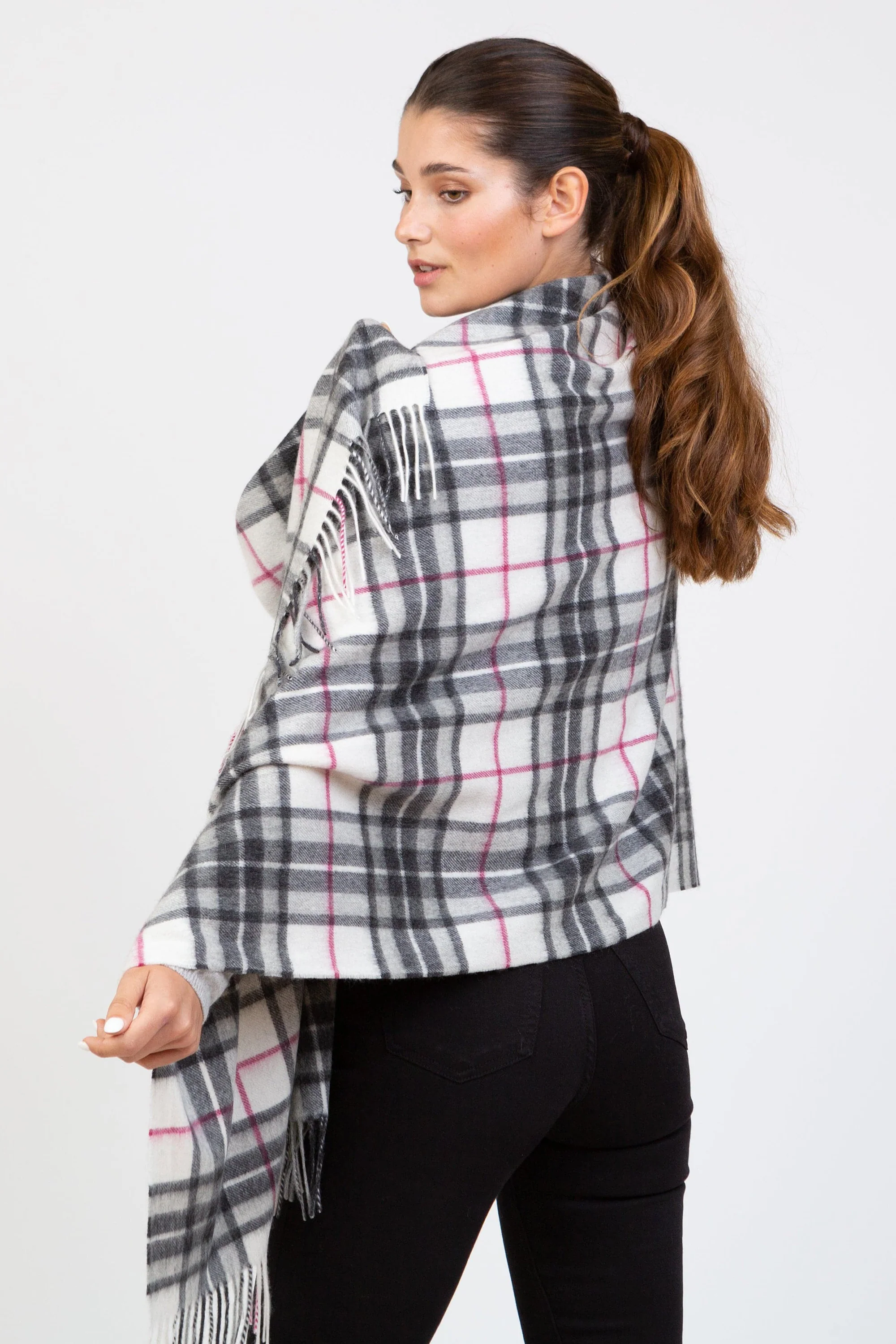 Scotty Thompson Cashmere Stole - White - Image 2