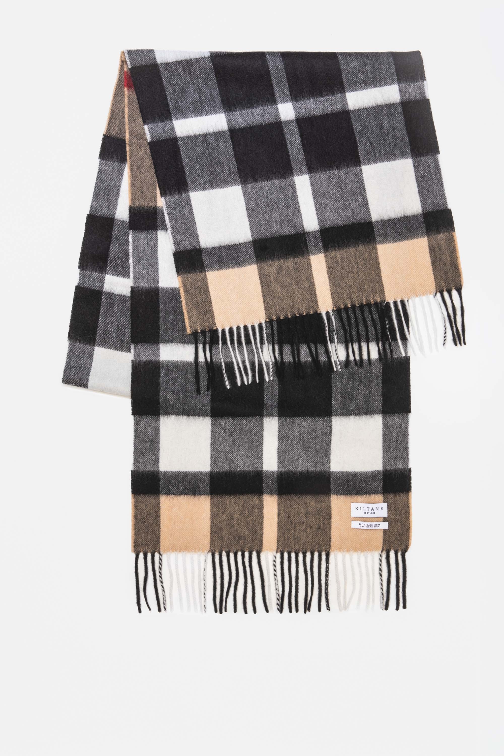 Exploded Camel Thompson Cashmere Wide Scarf - Image 3