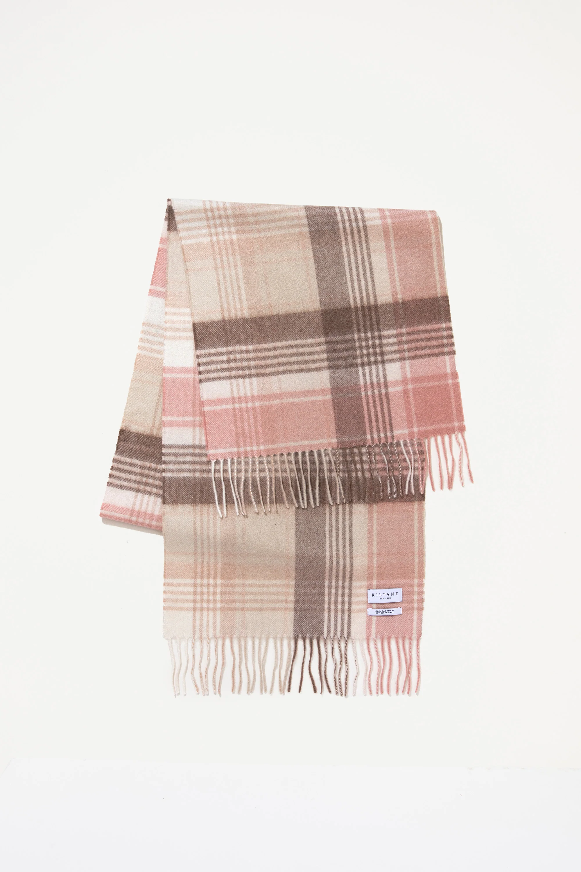 Repeat Edge Cashmere Wide Scarf - Natural - Image 2