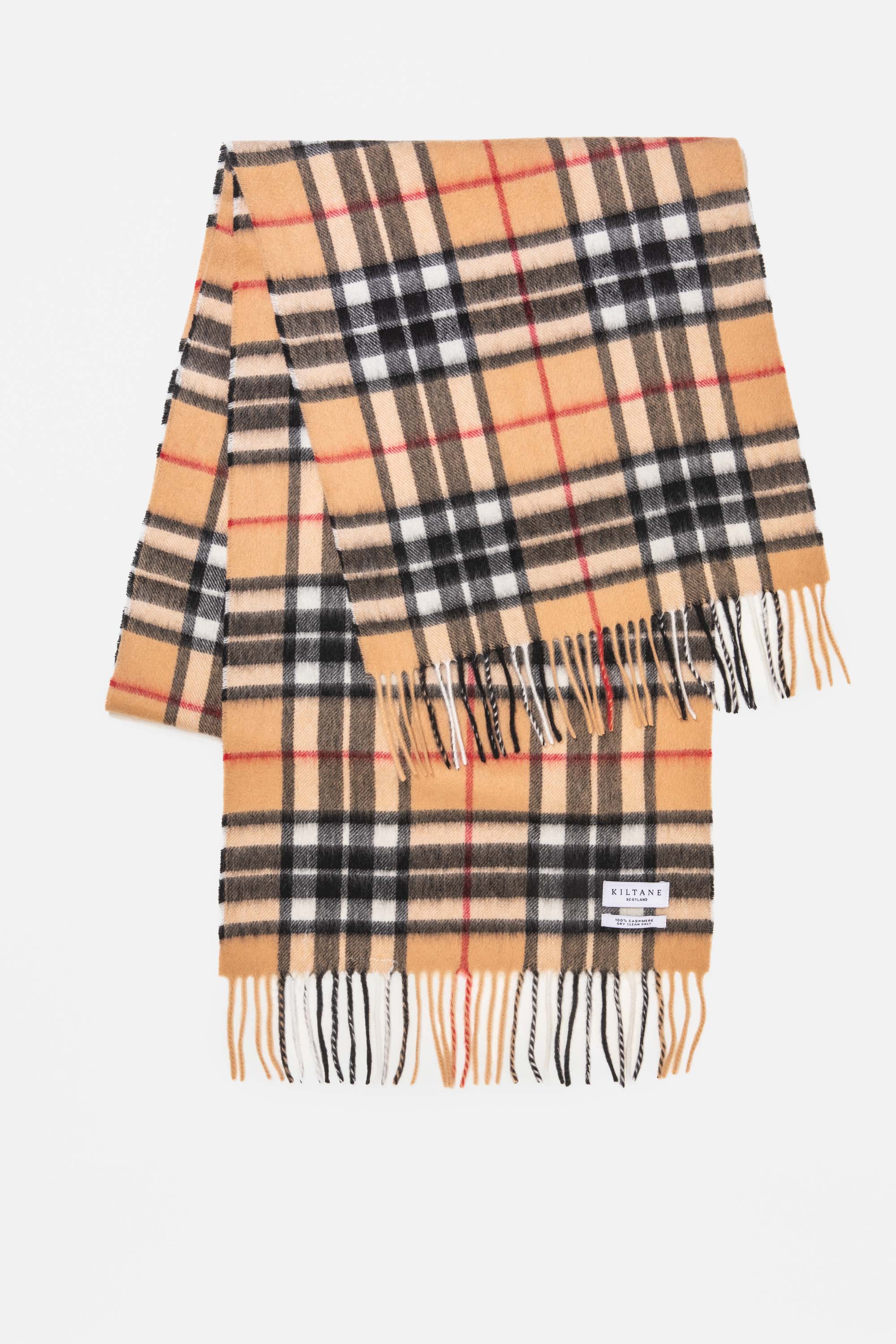 Scotty Thompson Cashmere Wide Scarf - Camel - Image 4