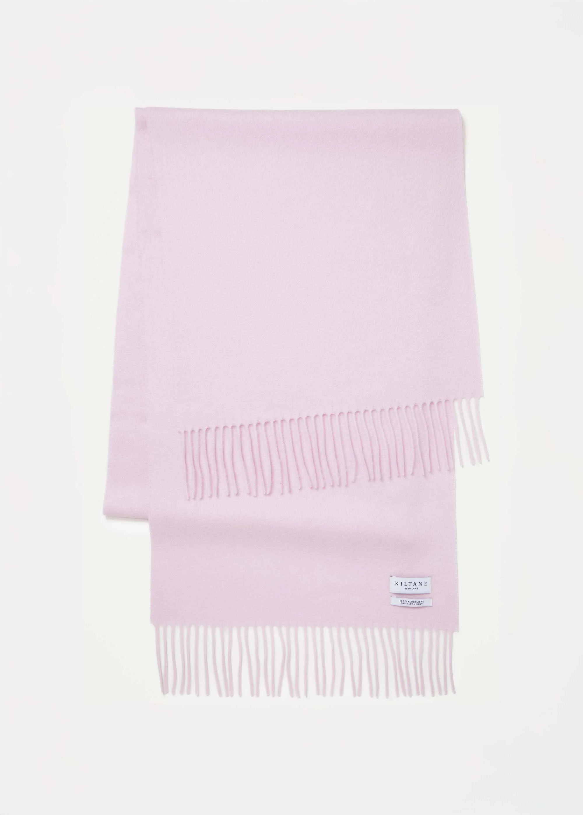 Solid Cashmere Wide Scarf - Lilac - Image 4