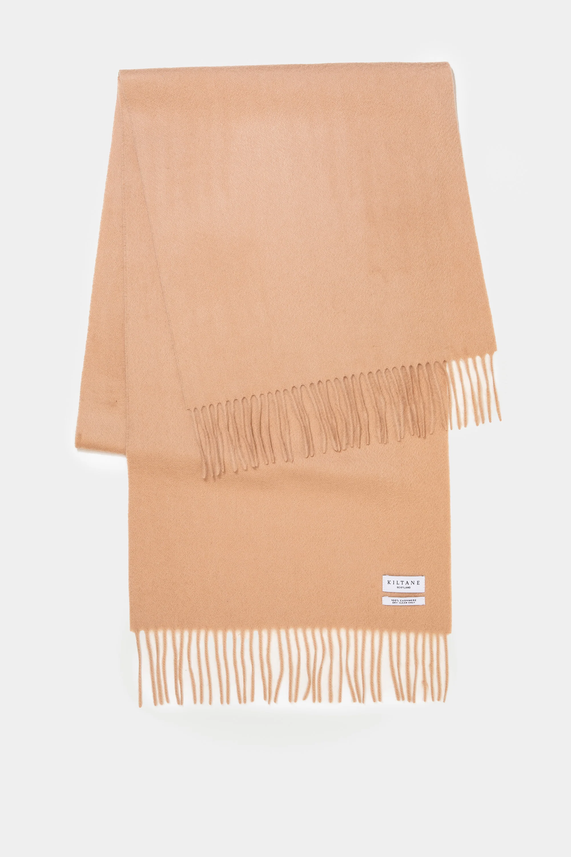 Solid Cashmere Wide Scarf - Warm Camel - Image 4