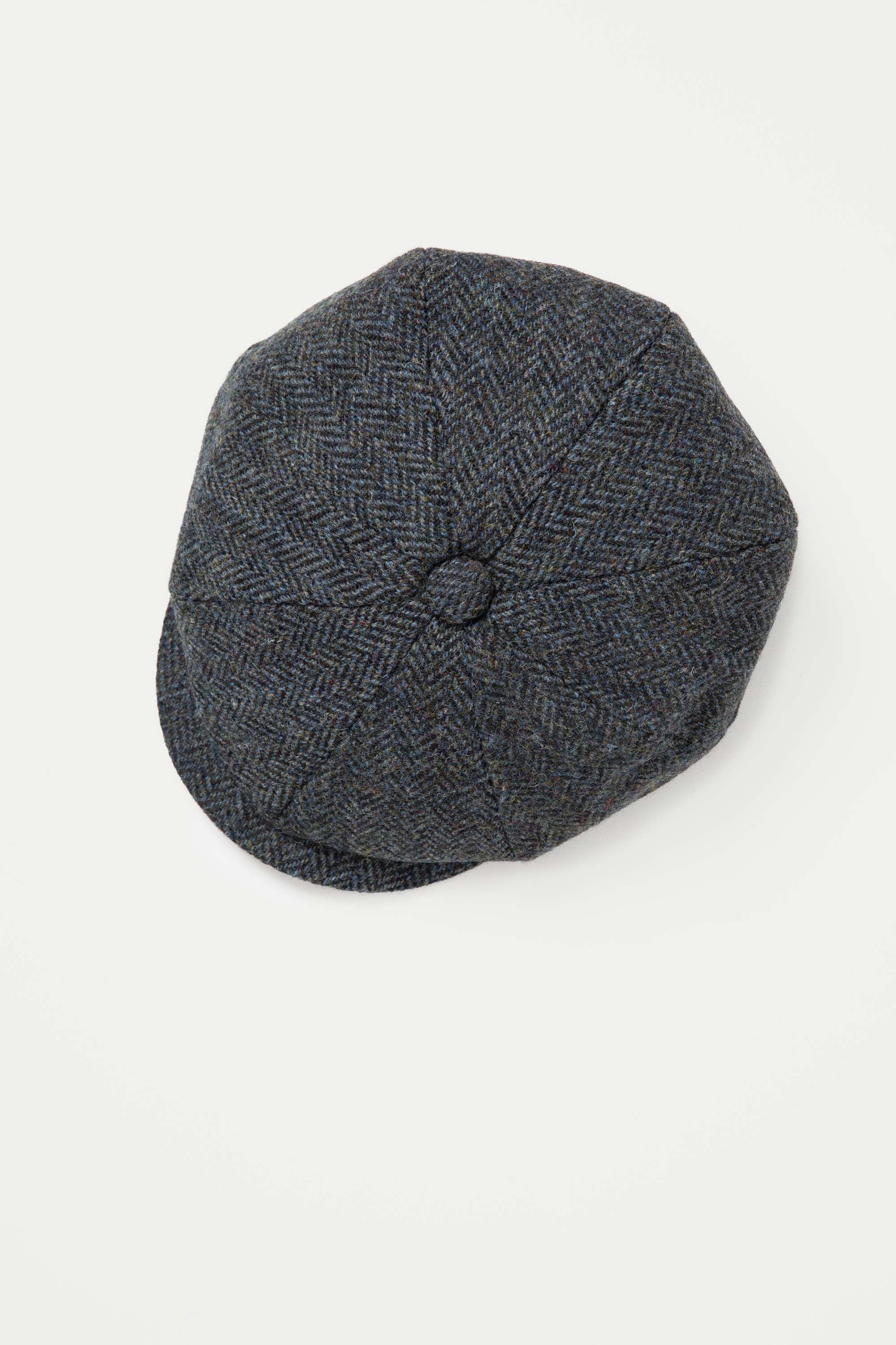 Harris Tweed Carloway Hat - Blue Mix Herringbone - Image 6