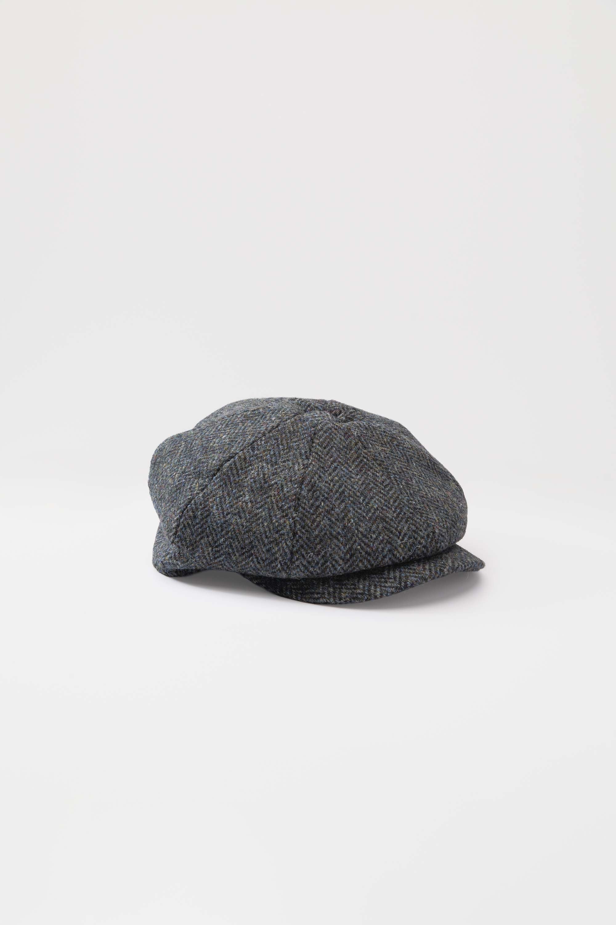 Harris Tweed Carloway Hat - Blue Mix Herringbone - Image 7