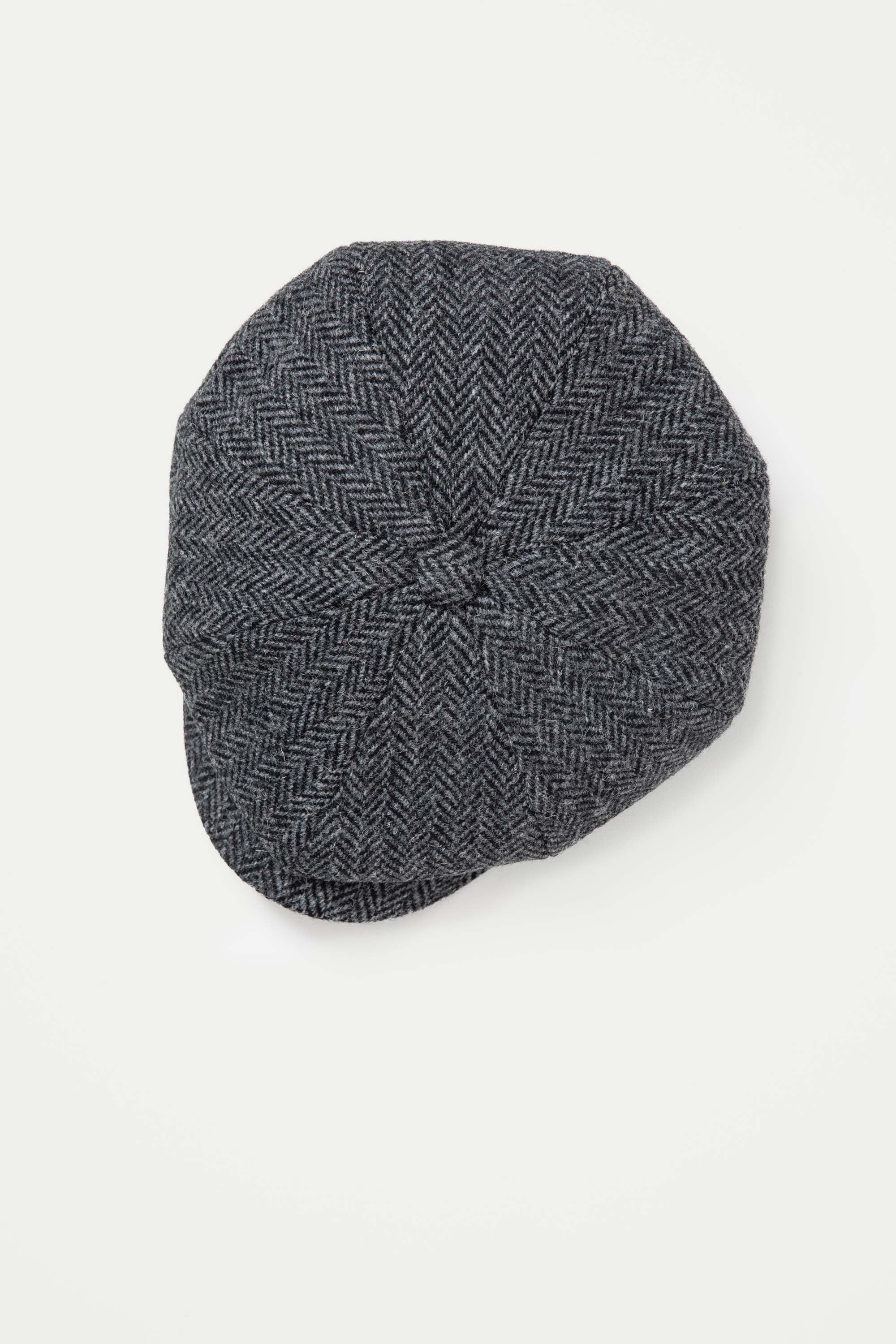 Harris Tweed Carloway Hat - Charcoal Herringbone - Image 3