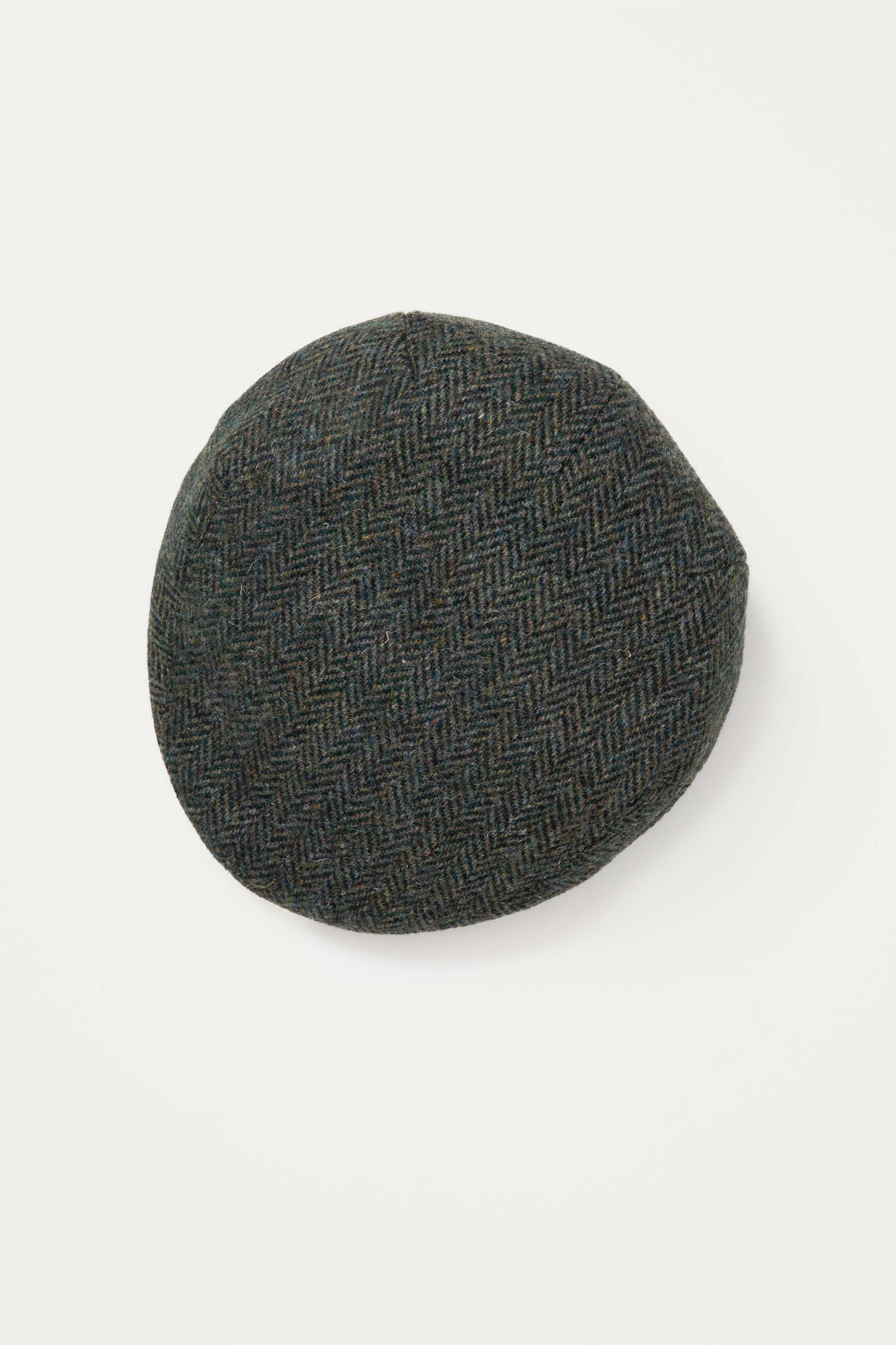 Harris Tweed Stornoway Cap - Dark Green Herringbone - Image 3