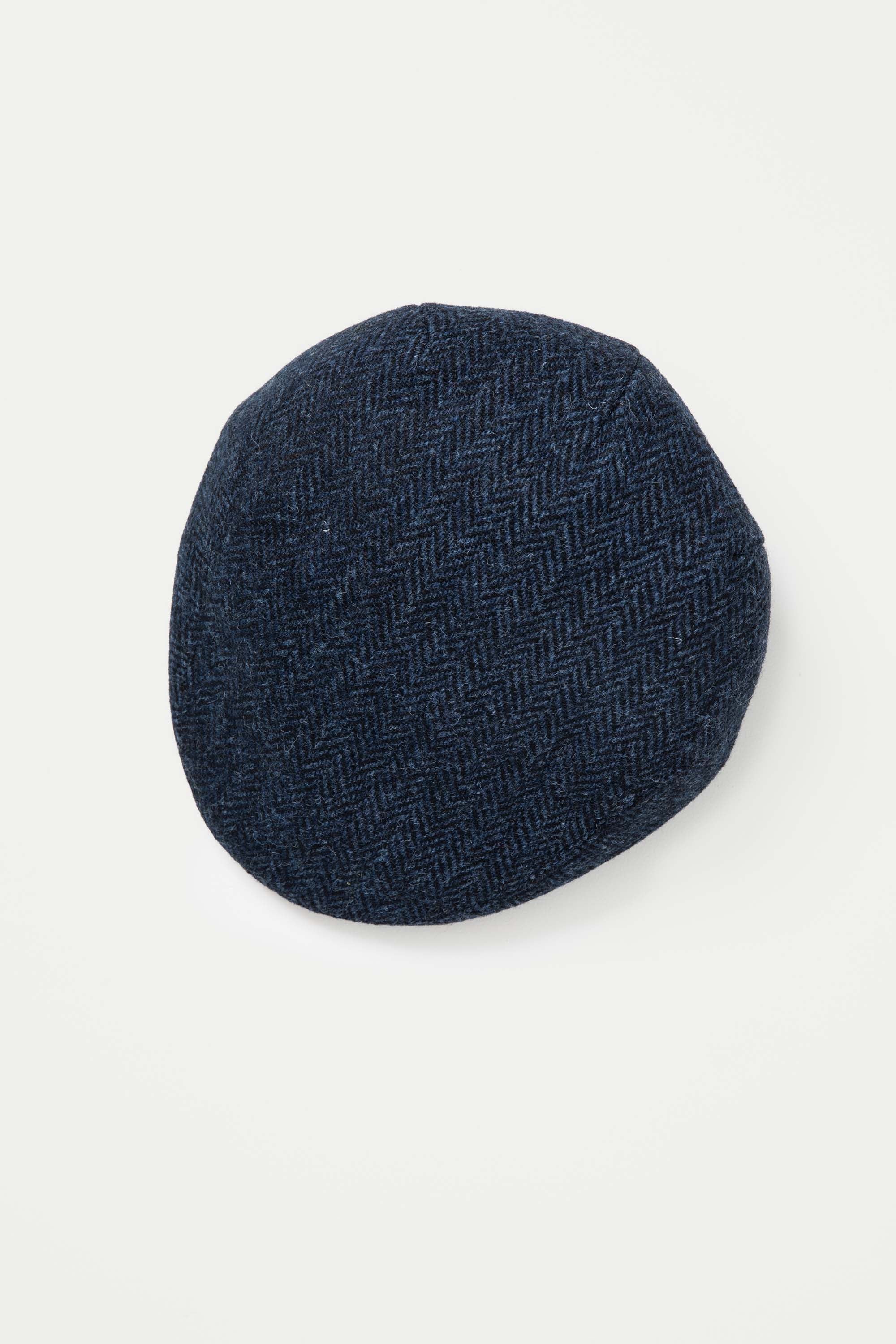 Harris Tweed Stornoway Cap - Dark Navy Herringbone - Image 3