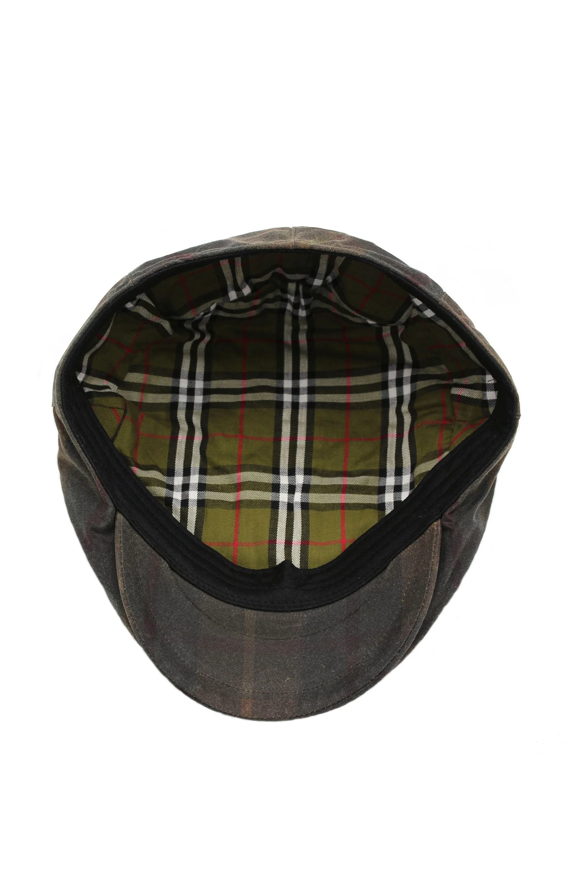 Charles Tartan Wax Flat Cap - Hunter - Image 2