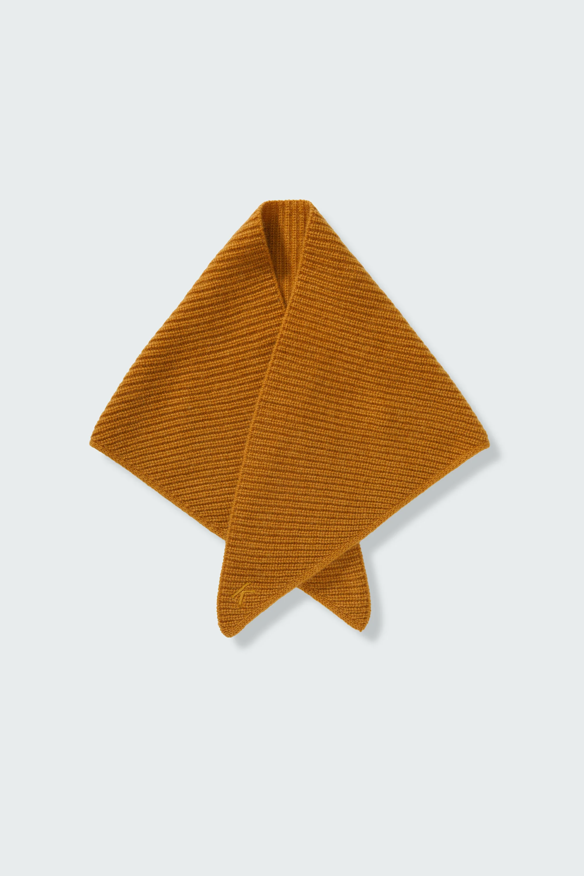 Knitted Cashmere Neck Tie - Amber Haze - Image 7
