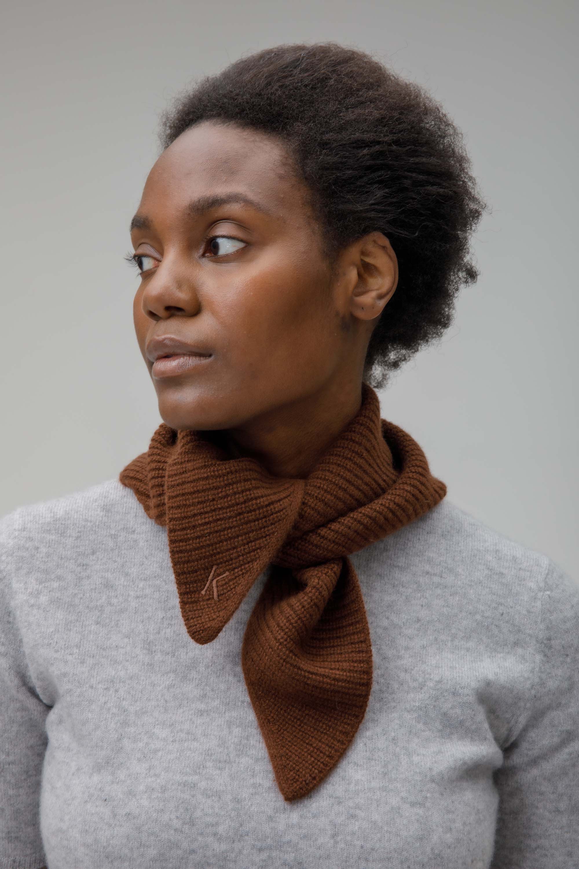 Knitted Cashmere Neck Tie - Coco