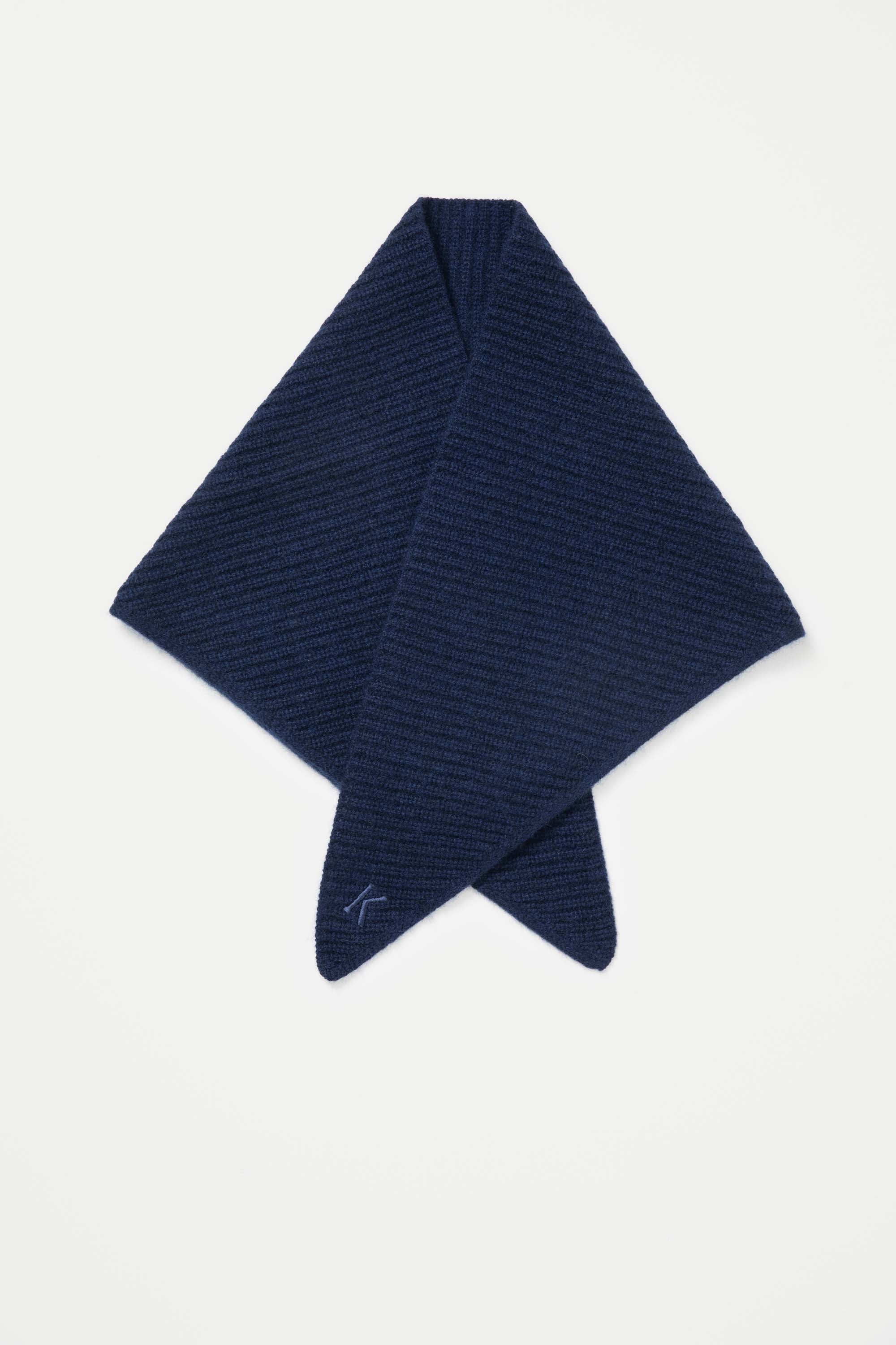 Knitted Cashmere Neck Tie - Cosmos - Image 7