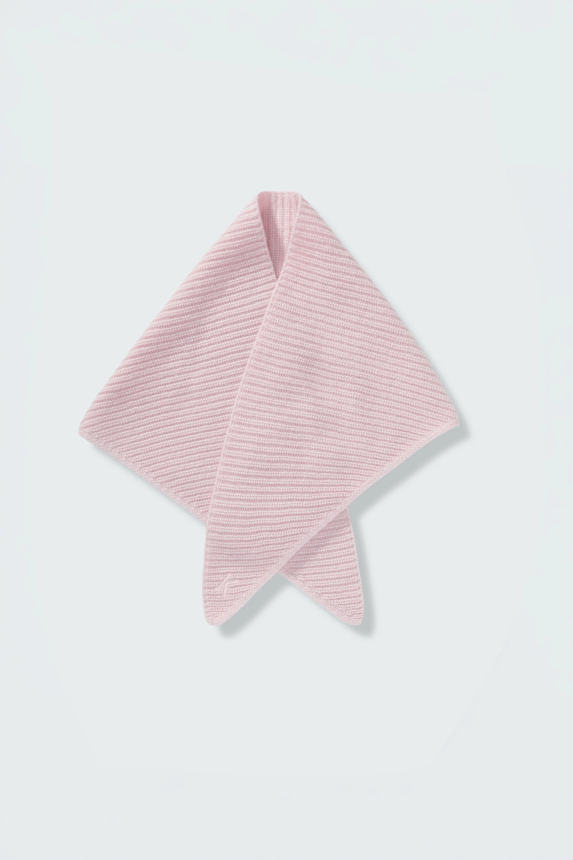 Knitted Cashmere Neck Tie - Pale Lilac - Image 8