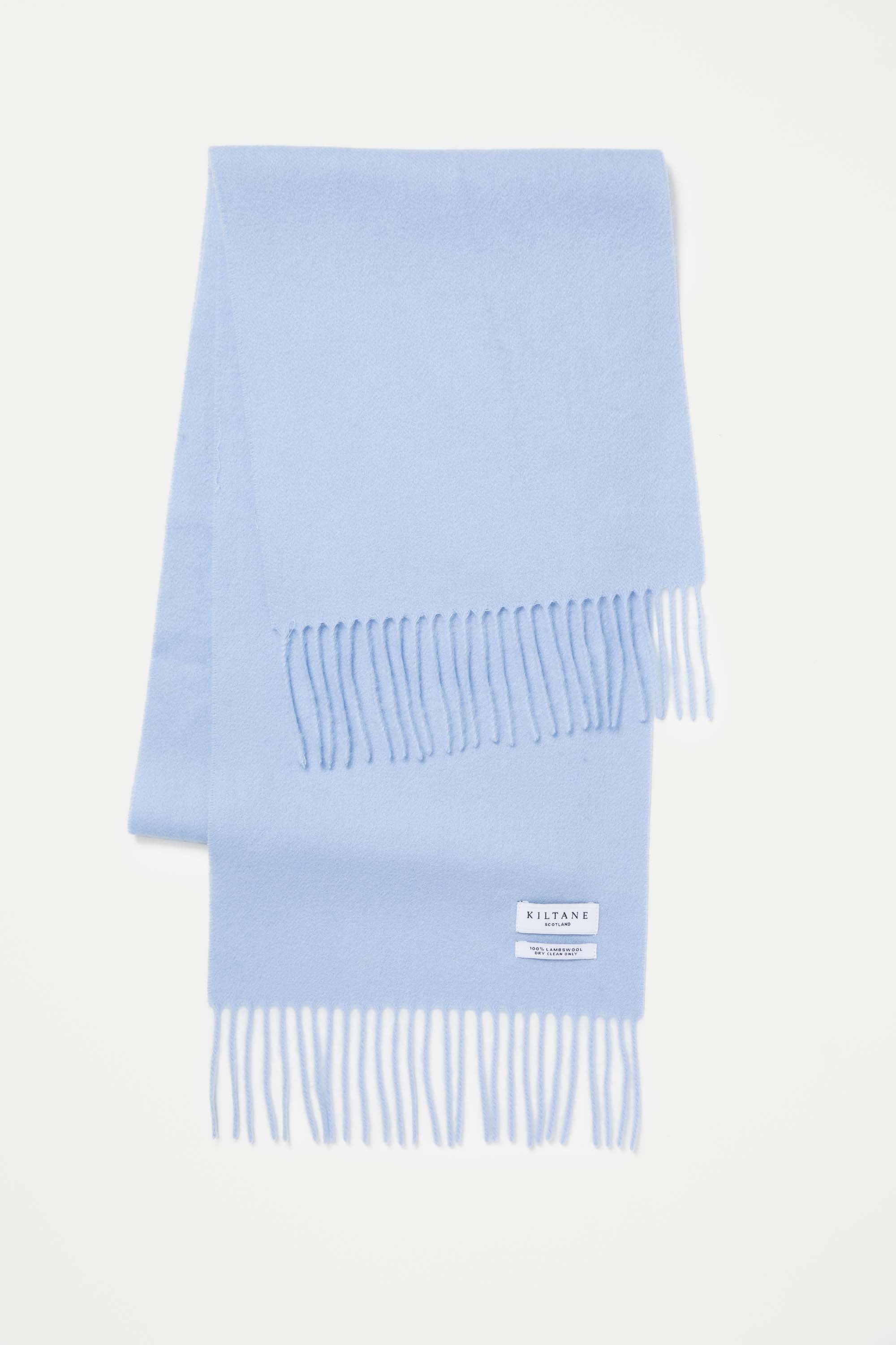 Solid Lambswool Scarf - Cashmere Blue - Image 3